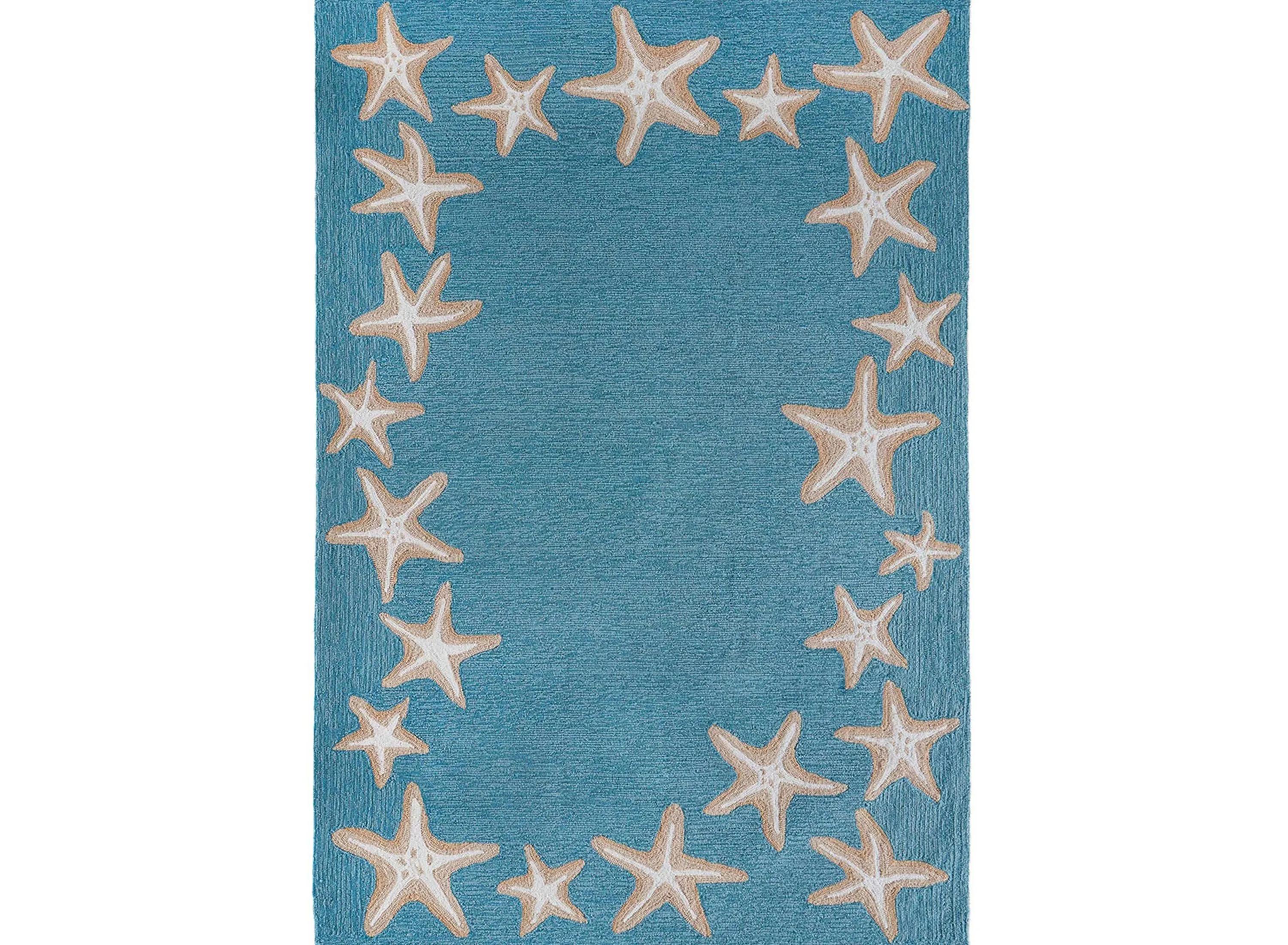 Starfish Border Indoor/Outdoor Area Rug