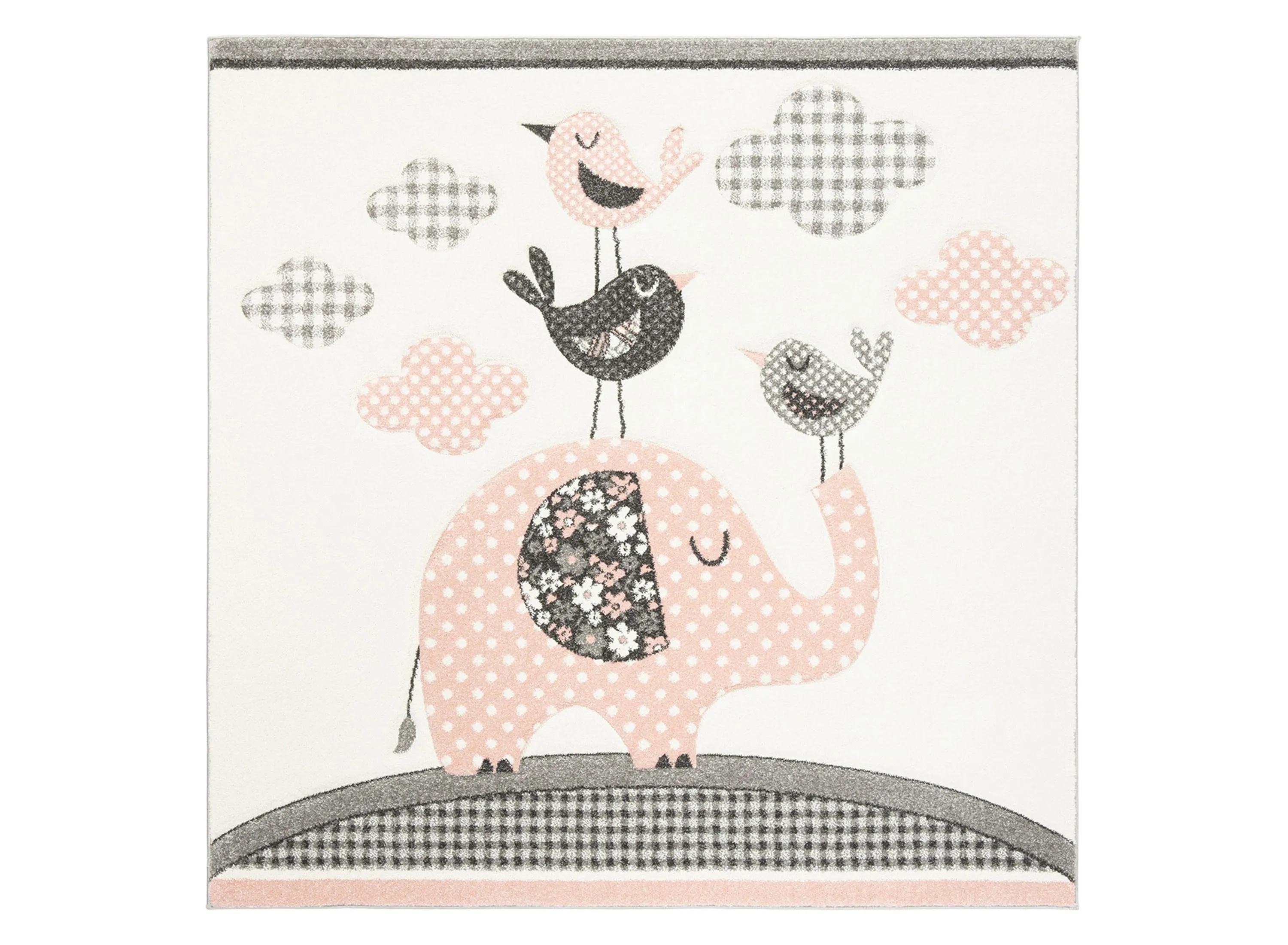 Carousel Elephant Kids Area Rug