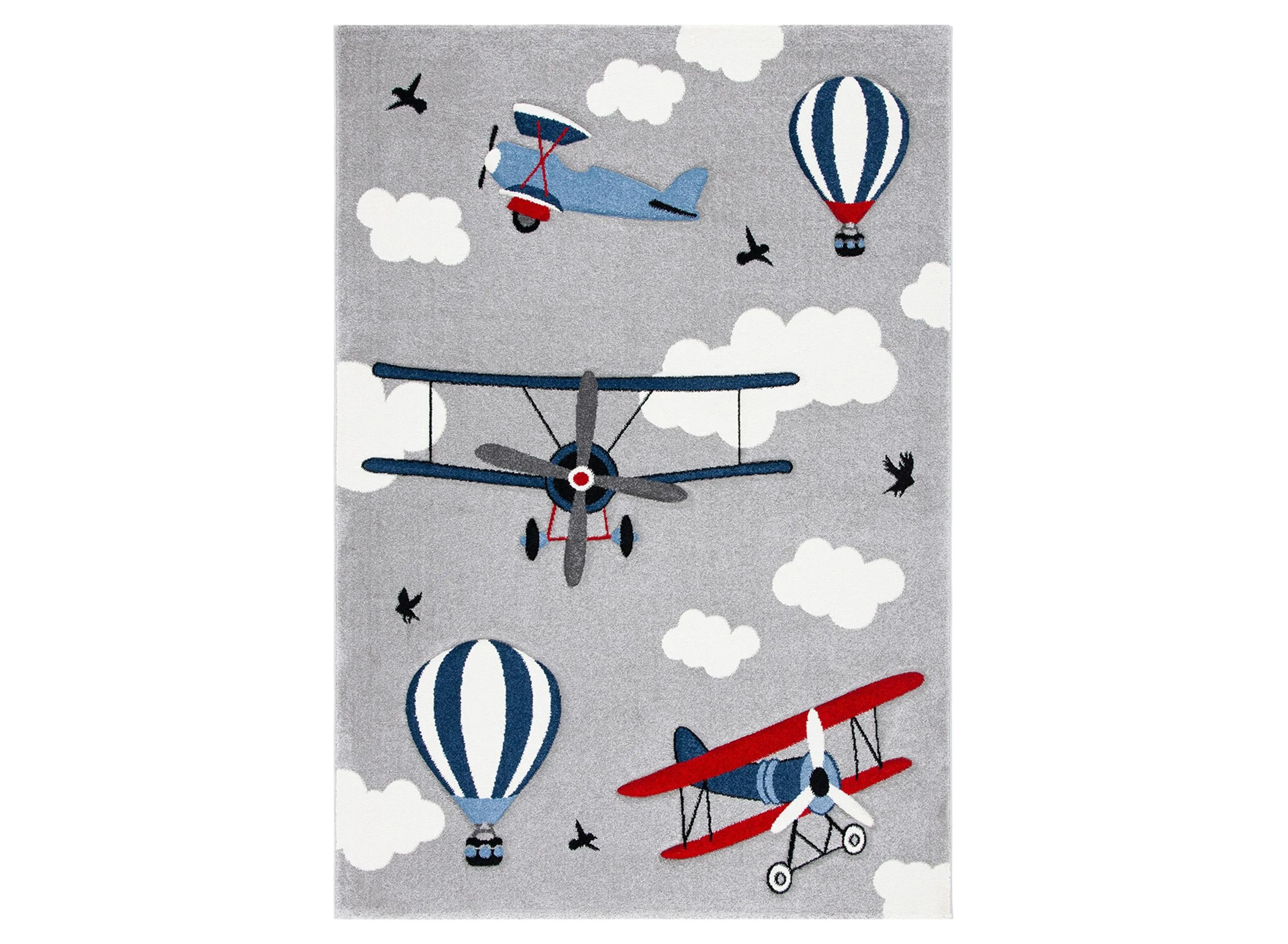 Carousel Airplanes Kids Area Rug