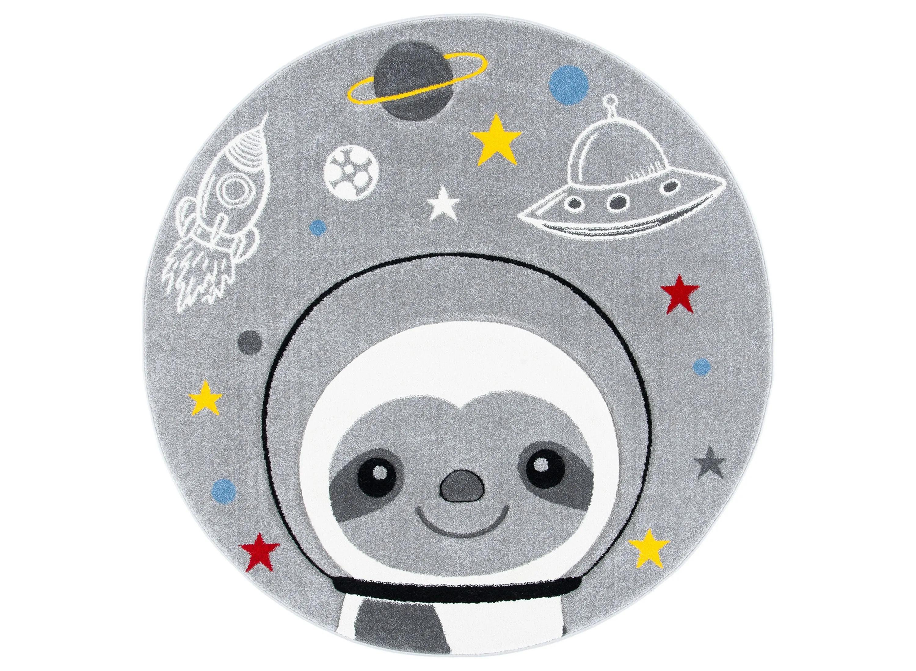 Carousel Sloth Kids Area Rug Round