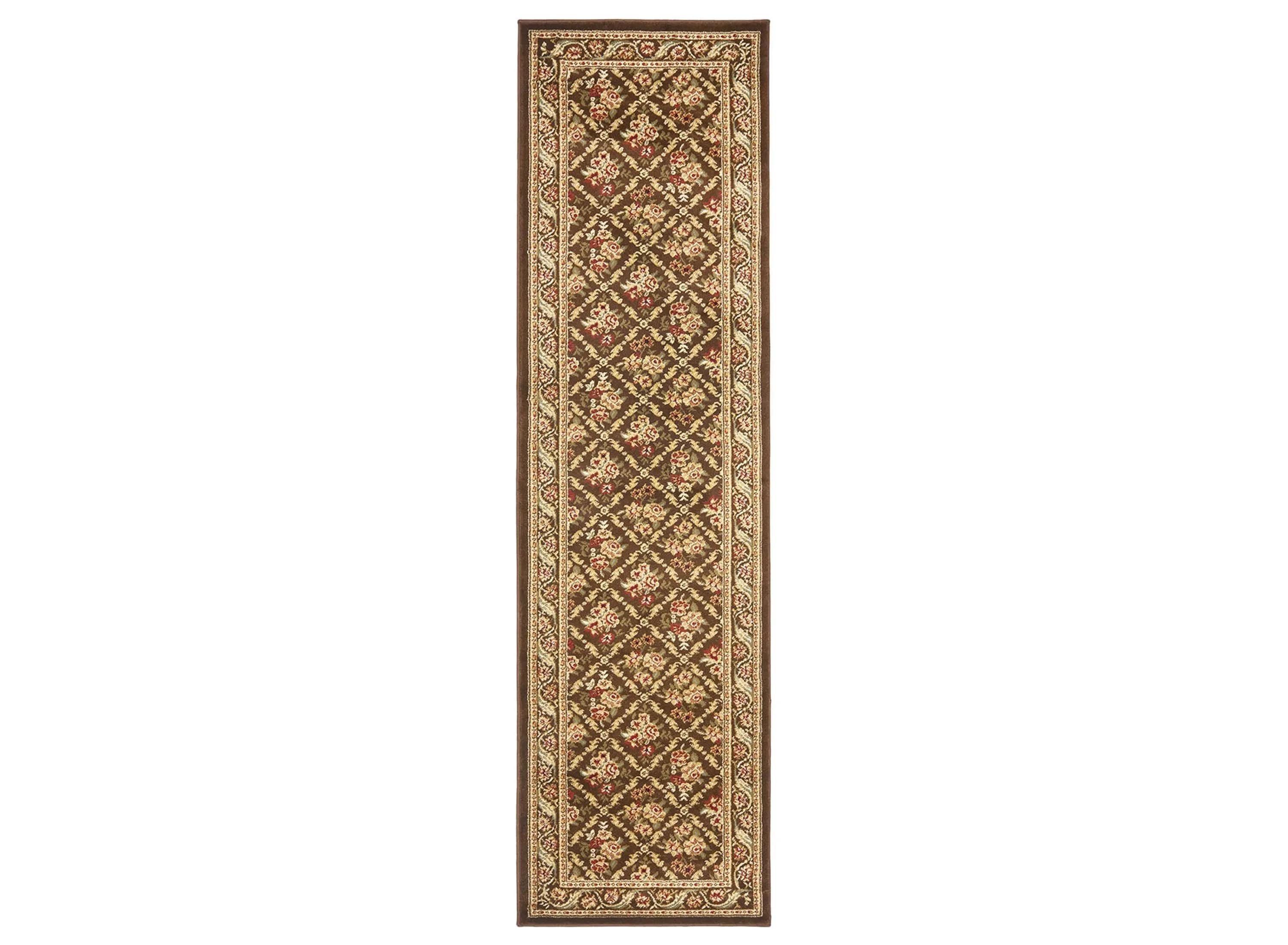 Lyndhurst Machine Made Area rug, Brown / Brown Traditional Style Easy Care