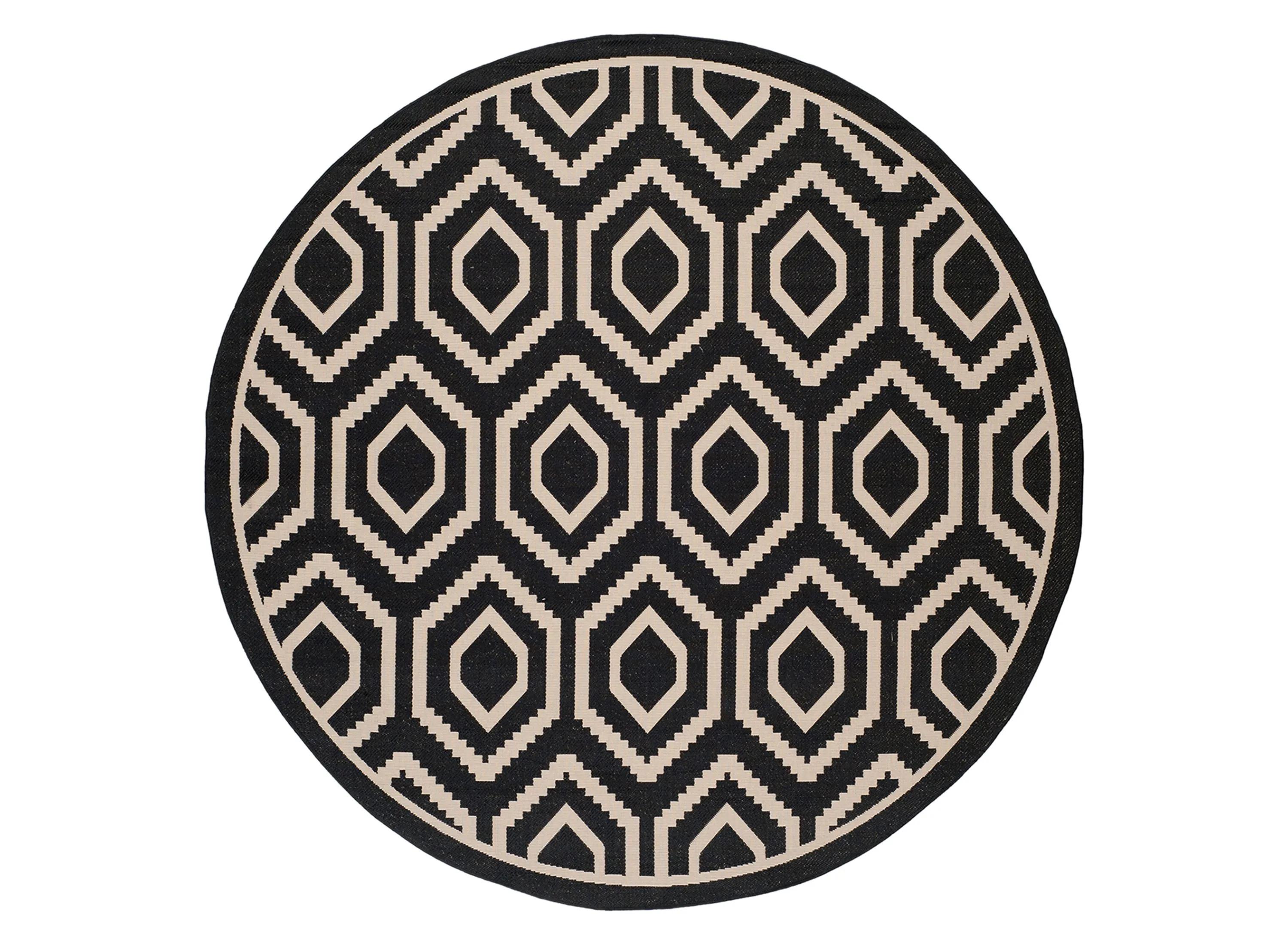 170269020 Courtyard Diamonds Indoor/Outdoor Area Rug Round sku 170269020