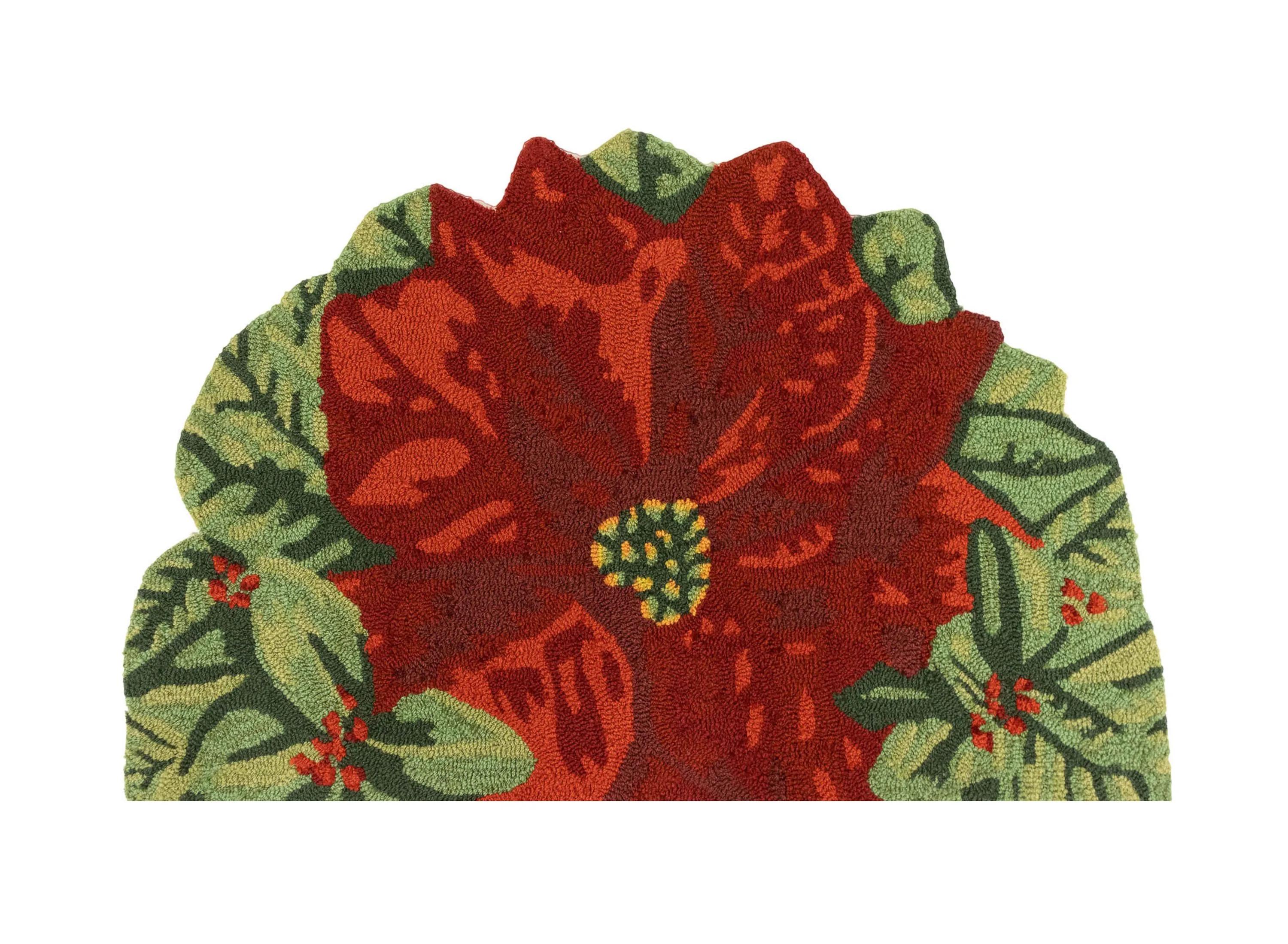 Liora Manne Poinsettia Front Porch Rug