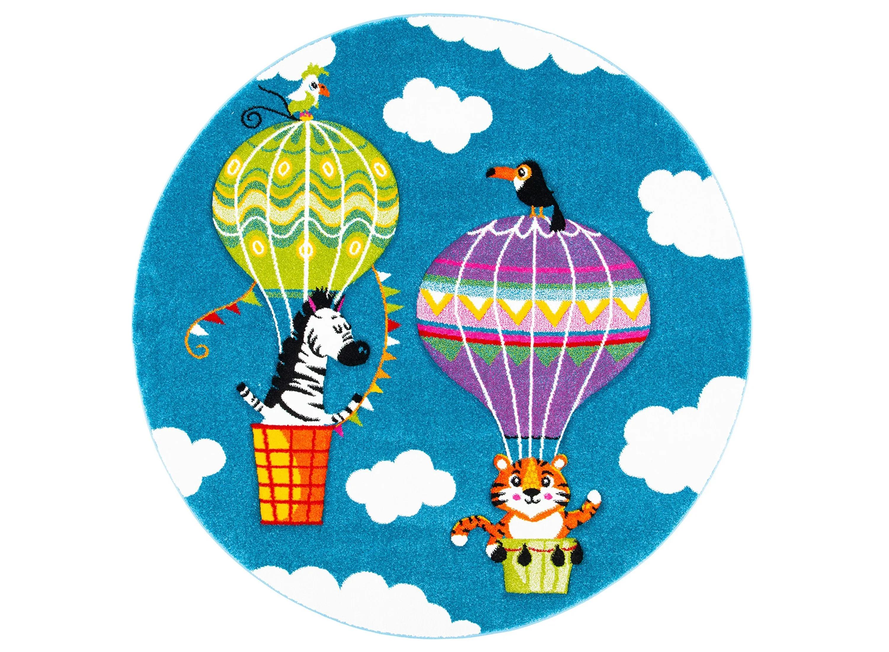 Carousel Kids 118 Collection 5'-3" X 5'-3" Roun d Rug
