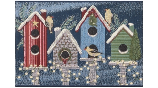 Esencia Birdhouse Holiday Indoor/Outdoor Mat