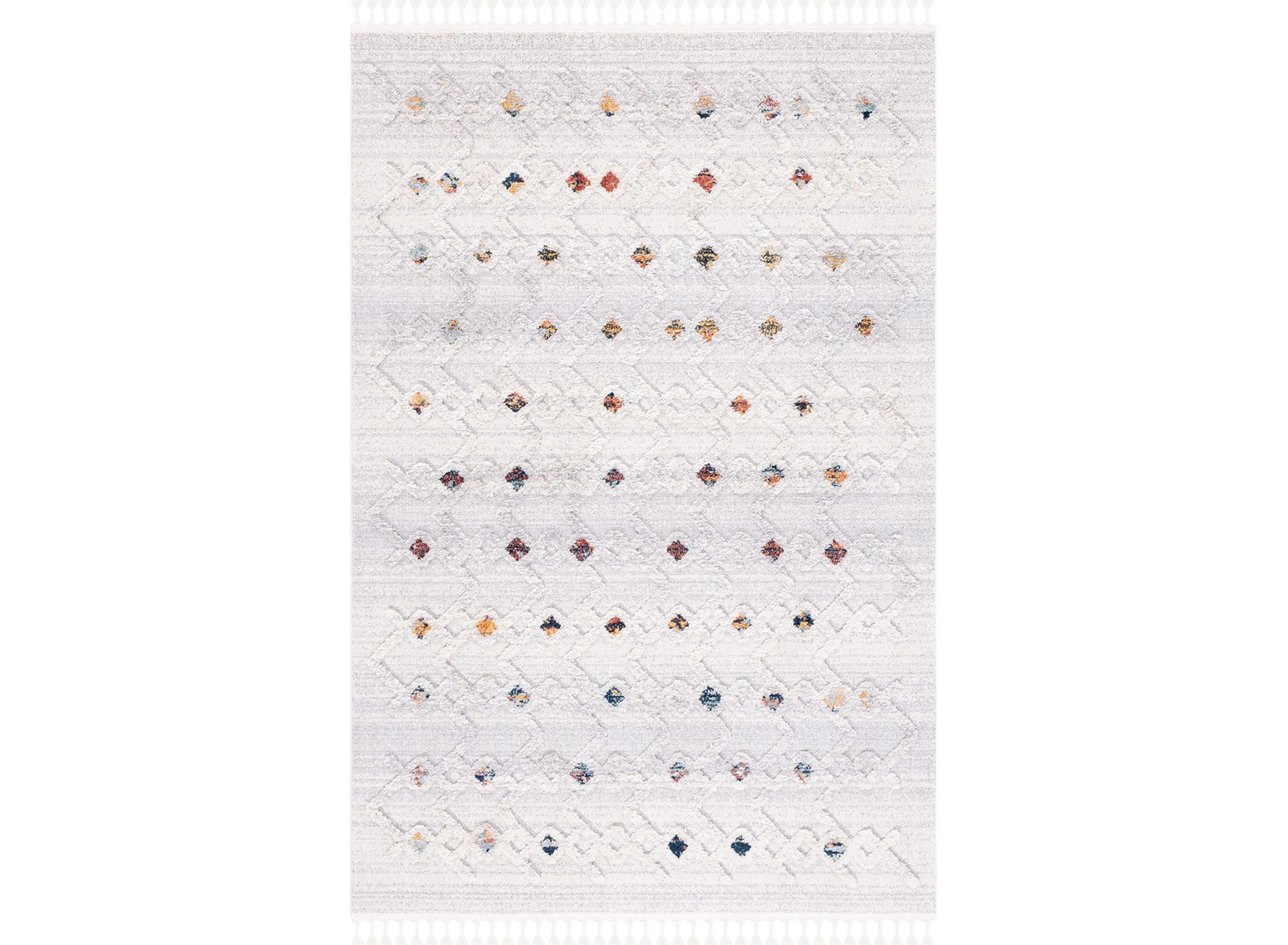 Marrakesh Machine Made Area rug, Grey / Light Grey Bohemian Style Easy Care
