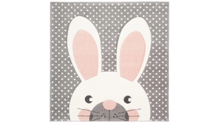 Carousel Rabbit Kids Area Rug Square