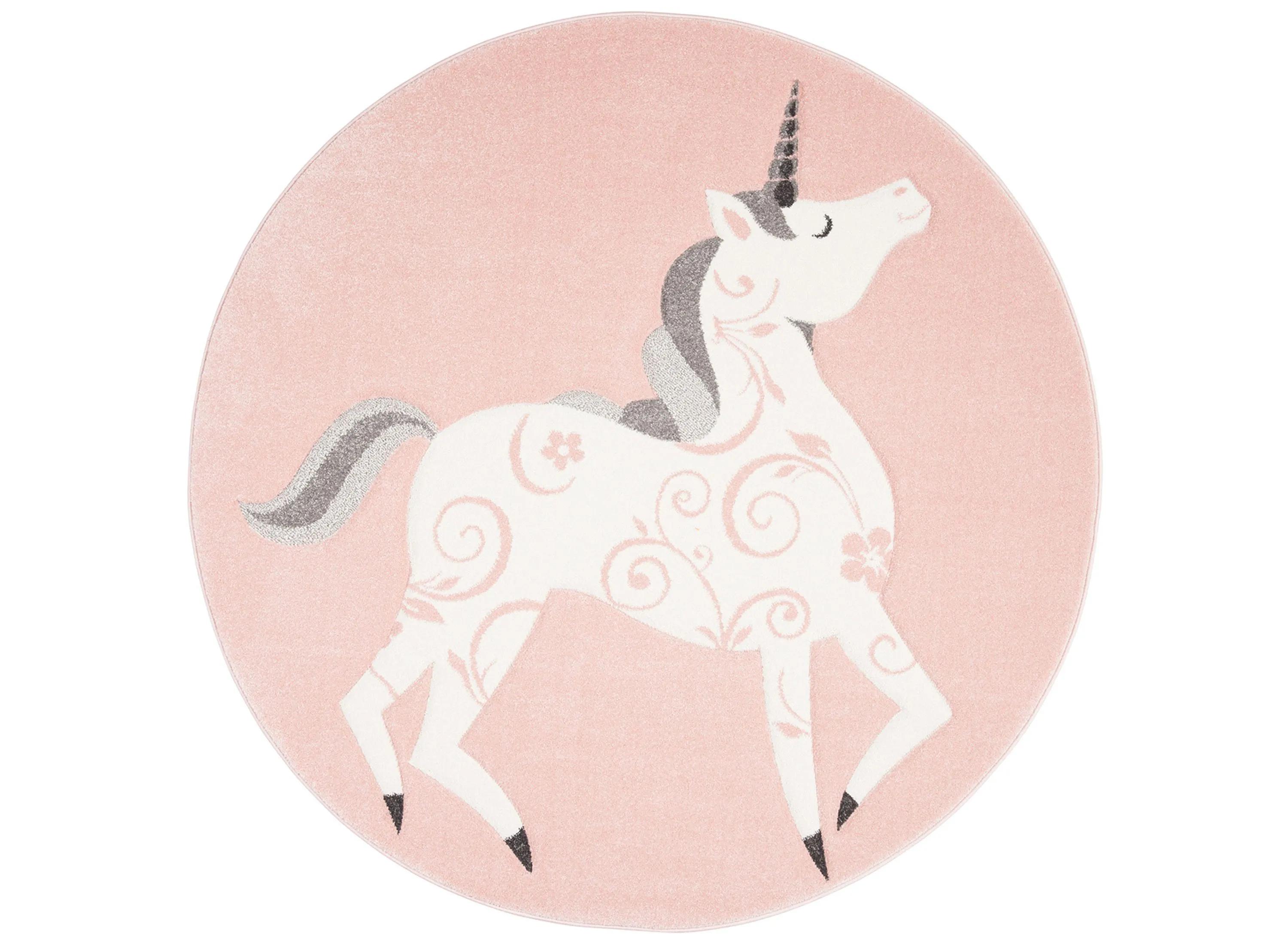 Carousel Kids 163 Collection 6'-7" X 6'-7" Roun d Rug