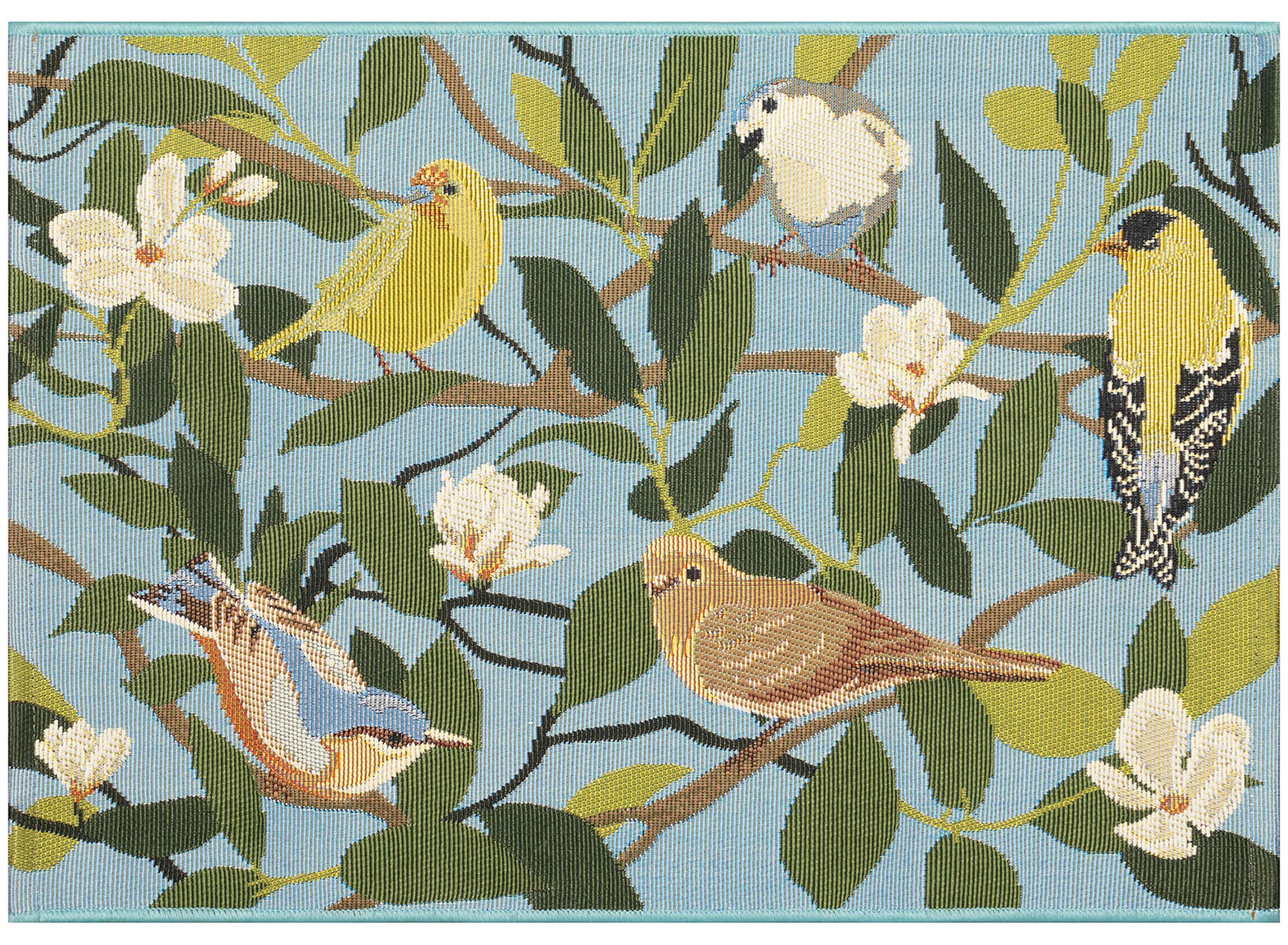 Esencia Floral Finches Indoor/Outdoor Mat
