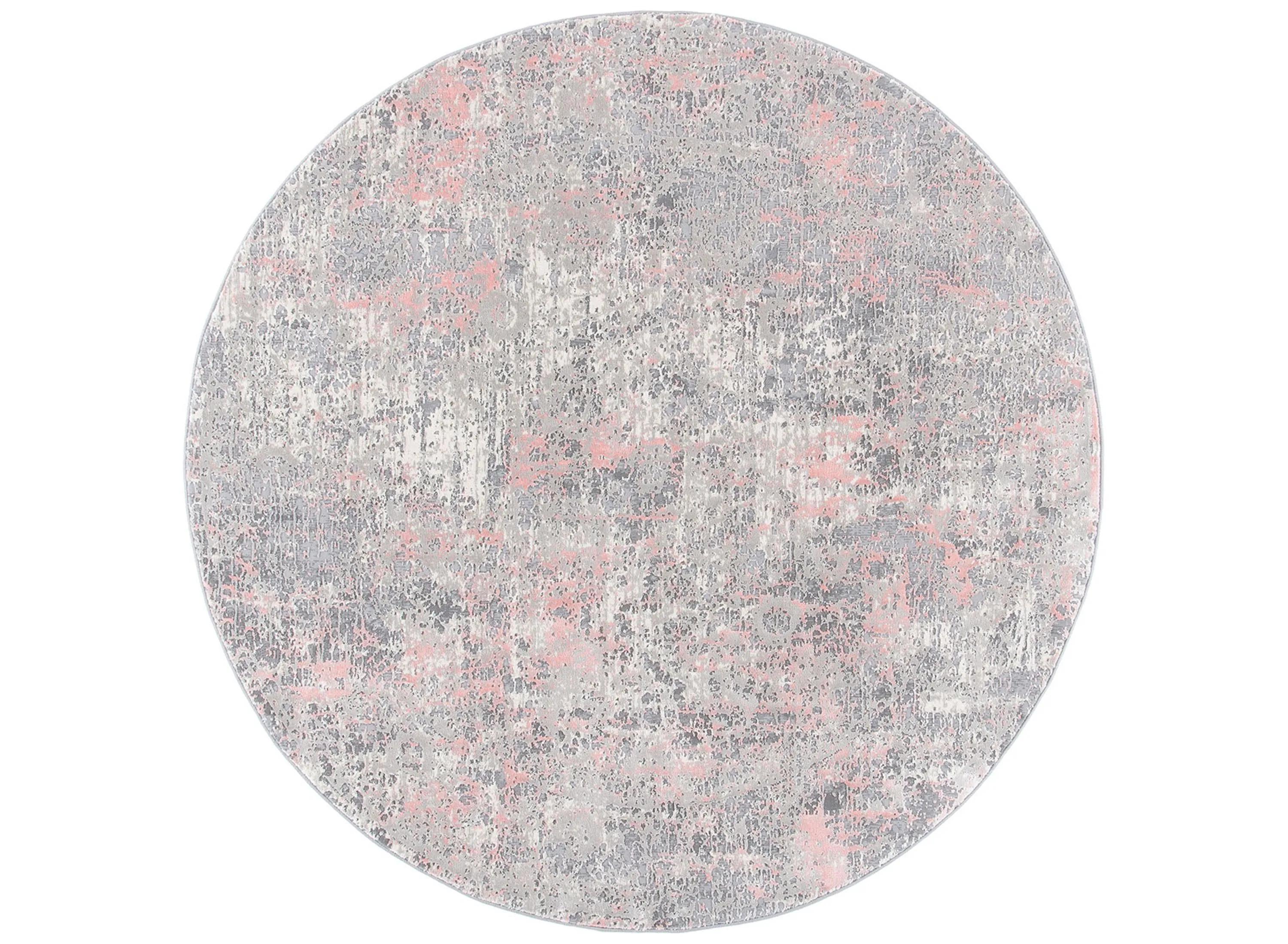 Safavieh Meadow Bryony 79" Round Rug - Pink