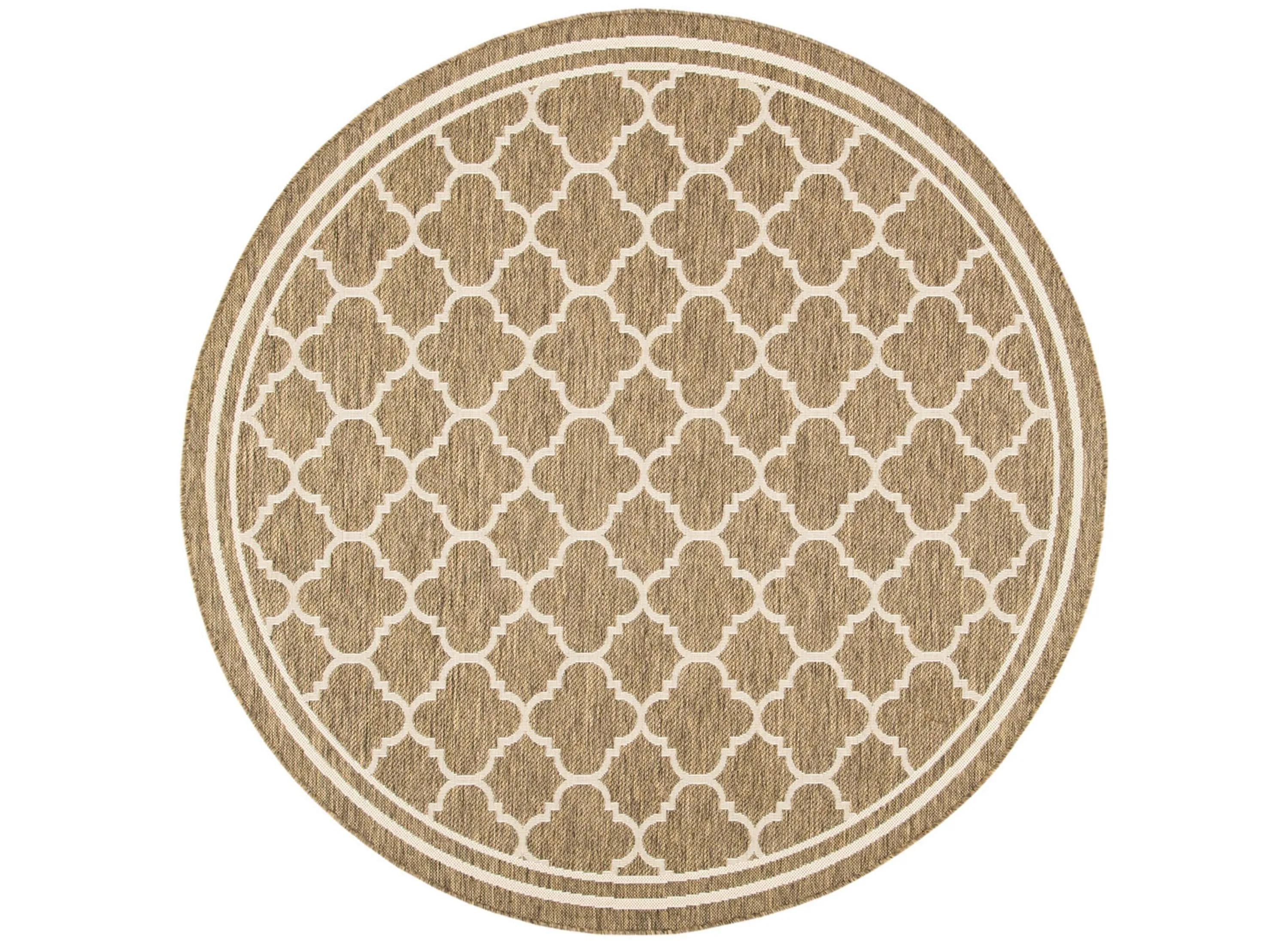 174269180 Courtyard Pathway Indoor/Outdoor Area Rug Round sku 174269180