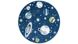 Carousel Planets Kids Area Rug