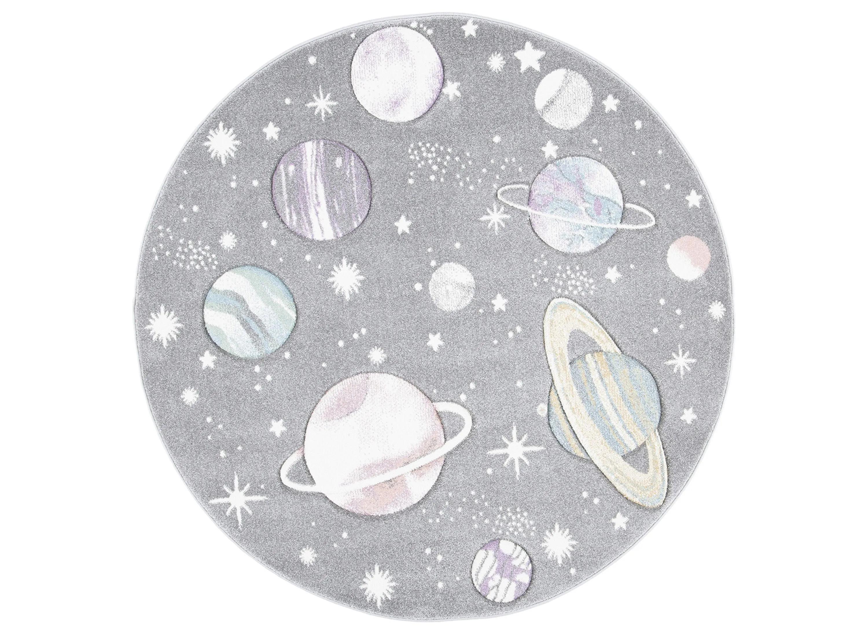 175103800 Carousel Planets Kids Area Rug Round sku 175103800