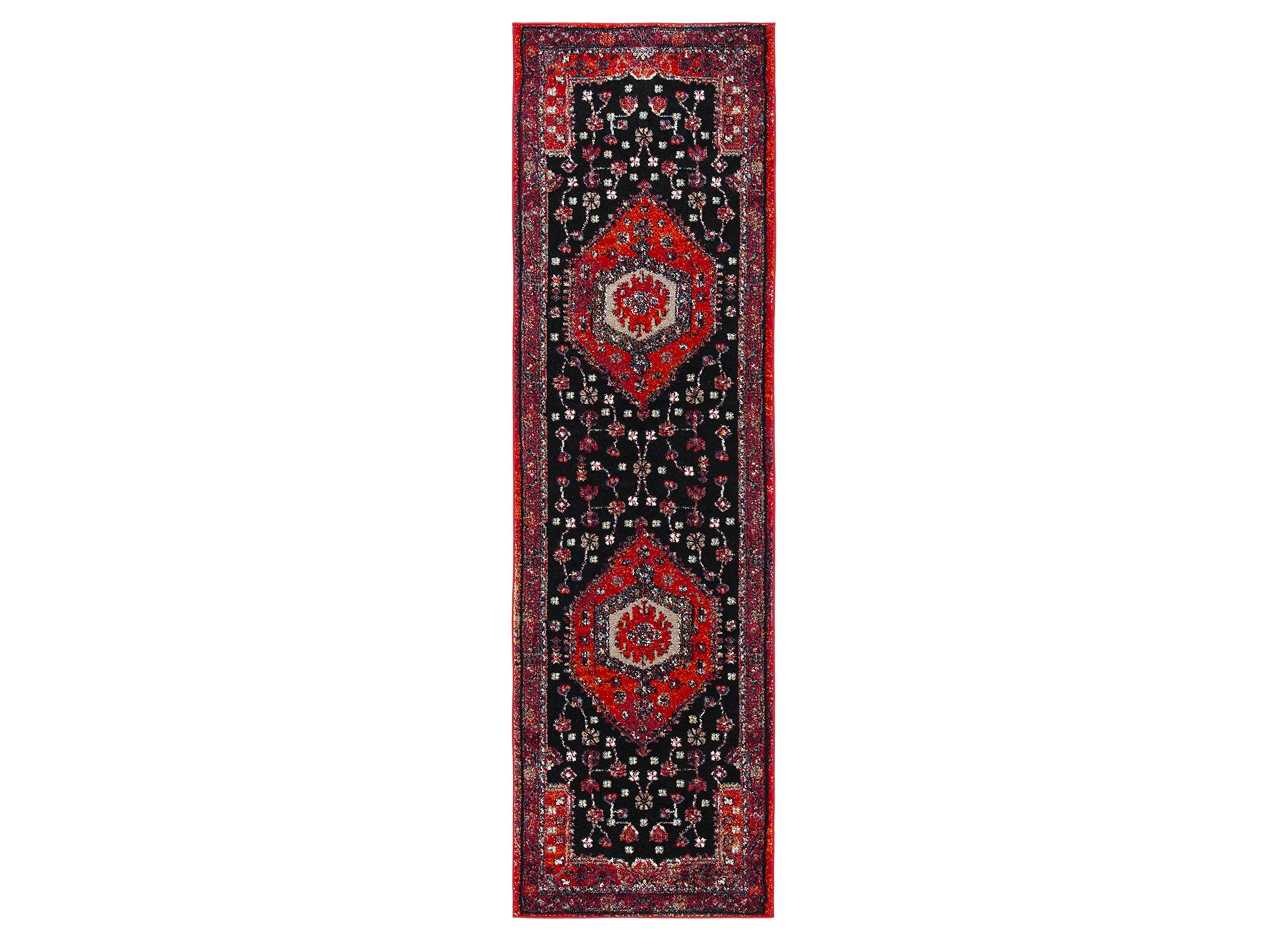 Hamadan Red Runner Rug