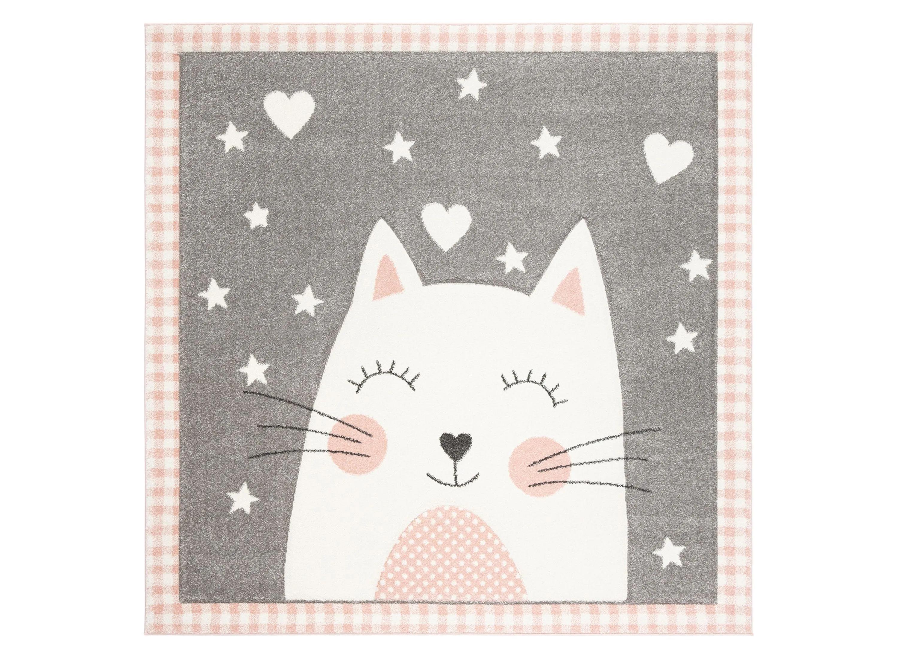 Carousel Kitty Kids Area Rug