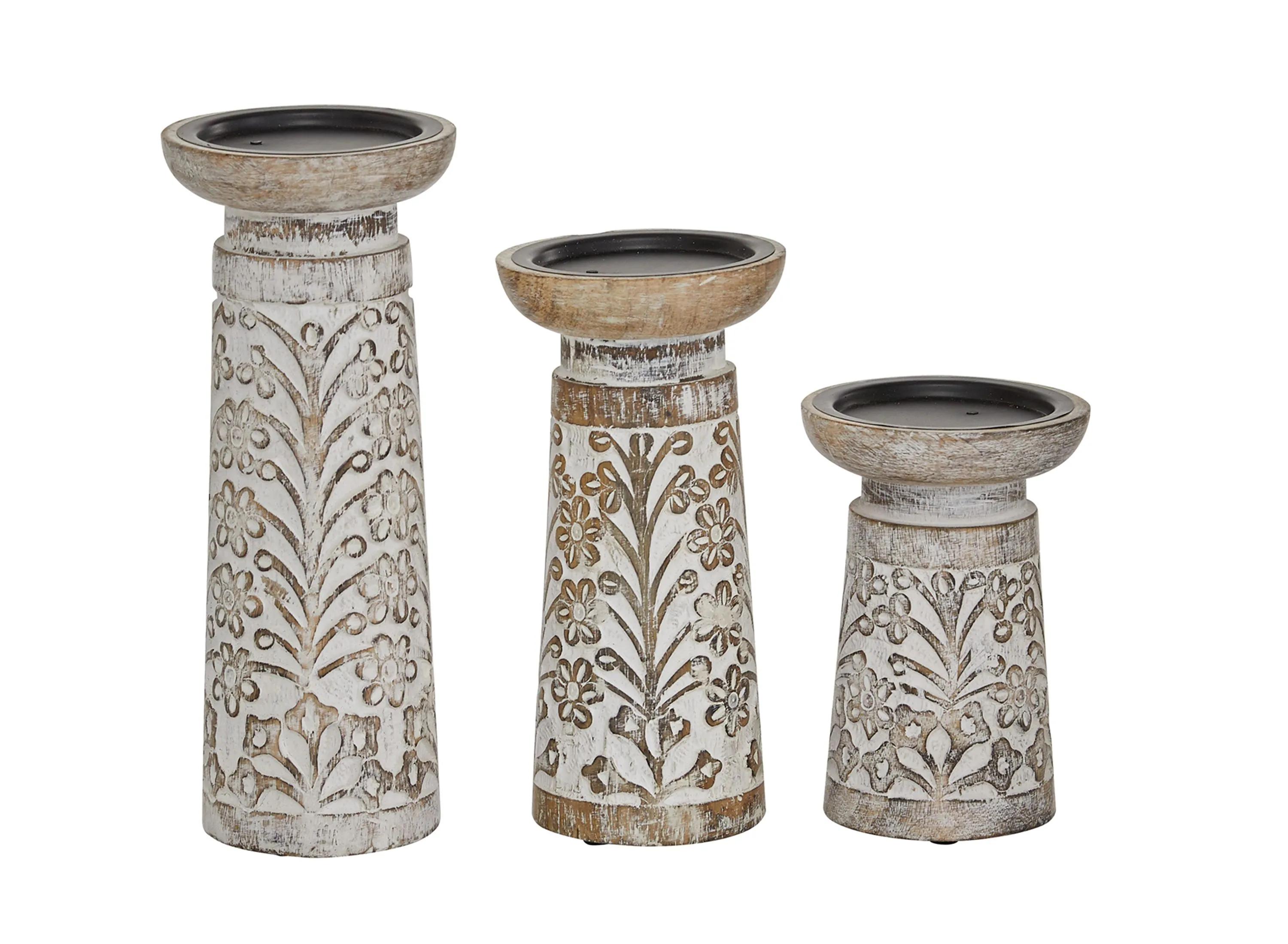 Ivy Collection Tenzen Candle Holders Set of 3