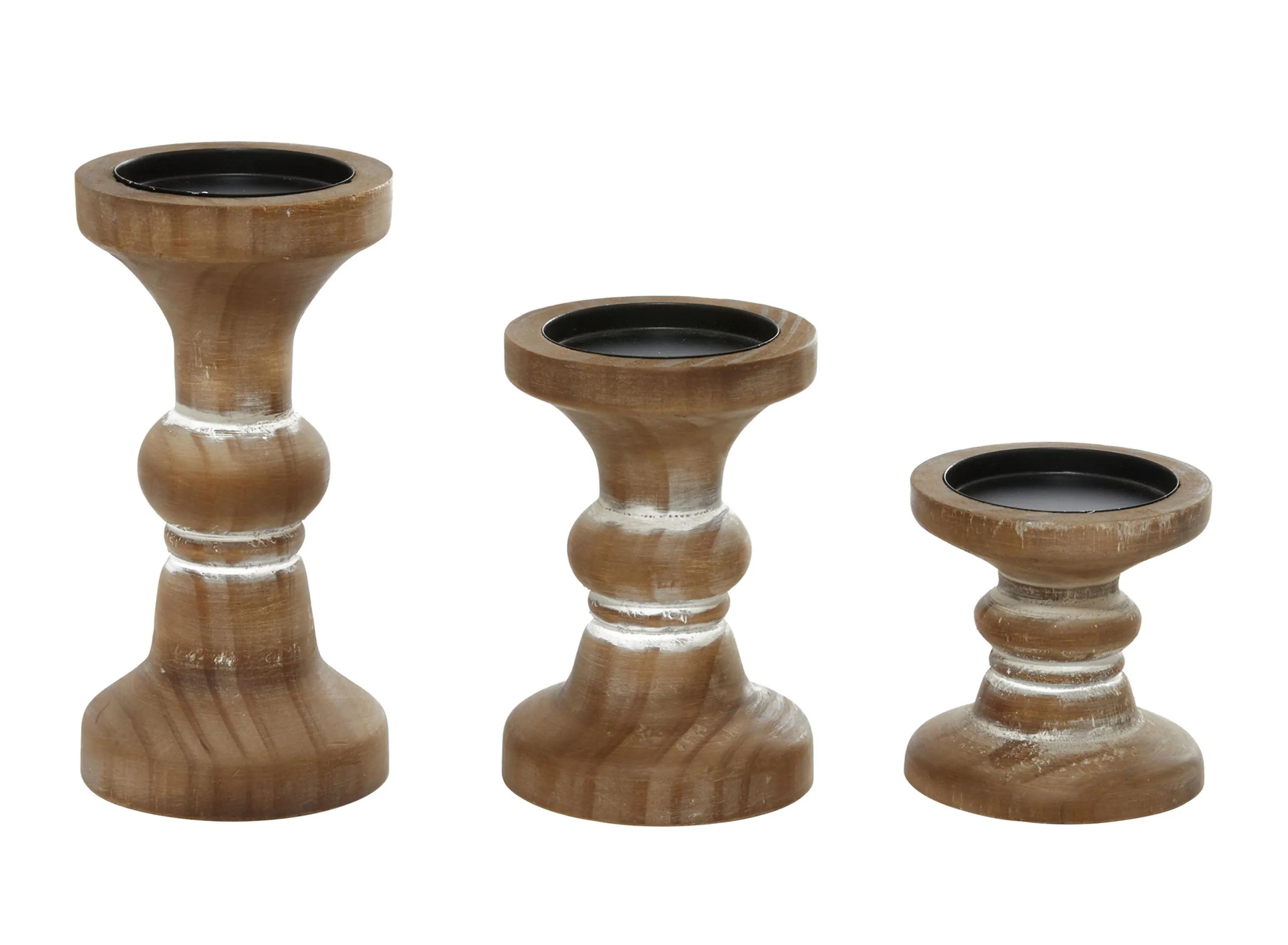 Ivy Collection Atlantis Candle Holders Set of 3