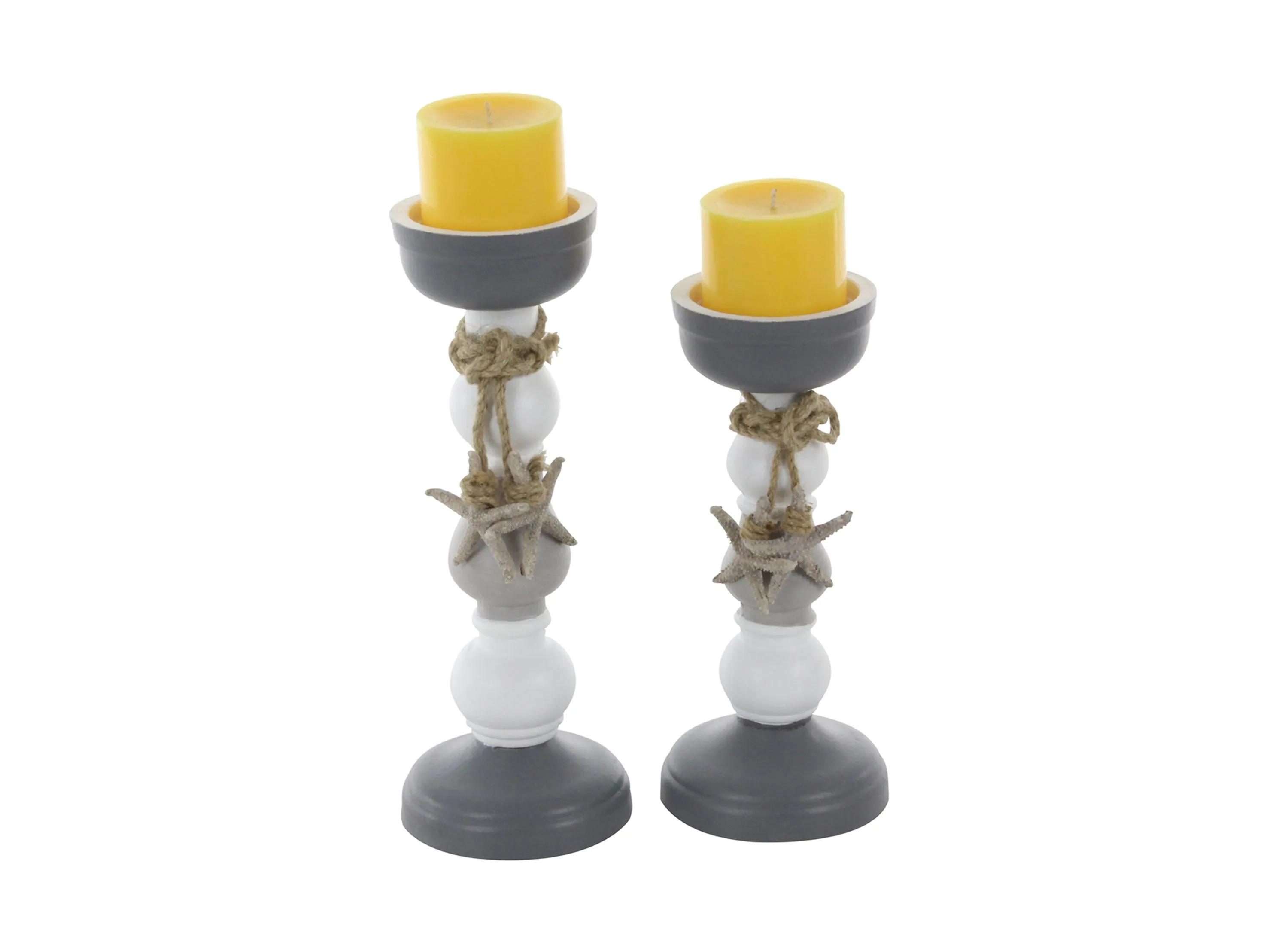 Ivy Collection Jarrod Candle Holders Set of 2