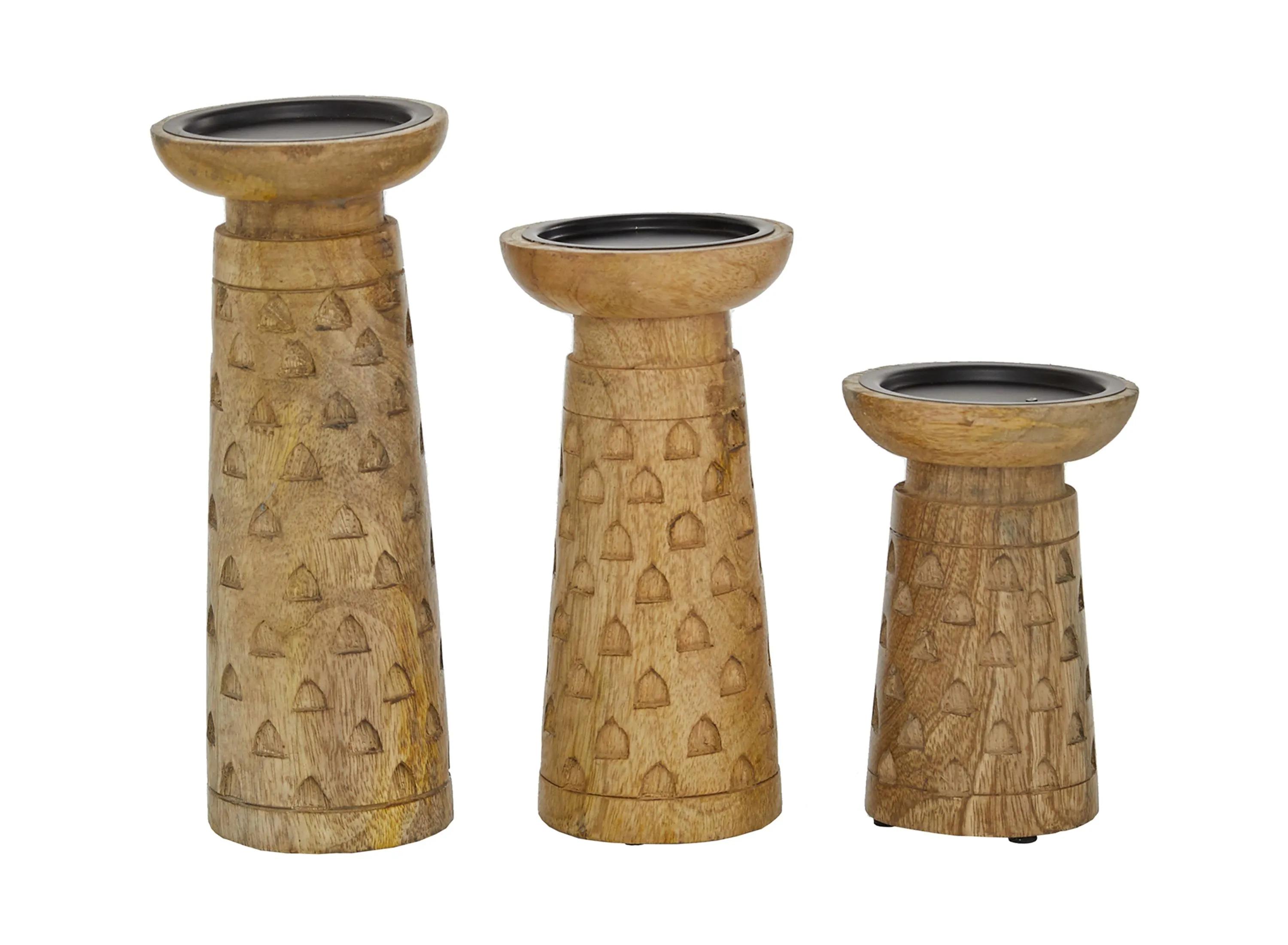 Ivy Collection Adonis Candle Holders Set of 3