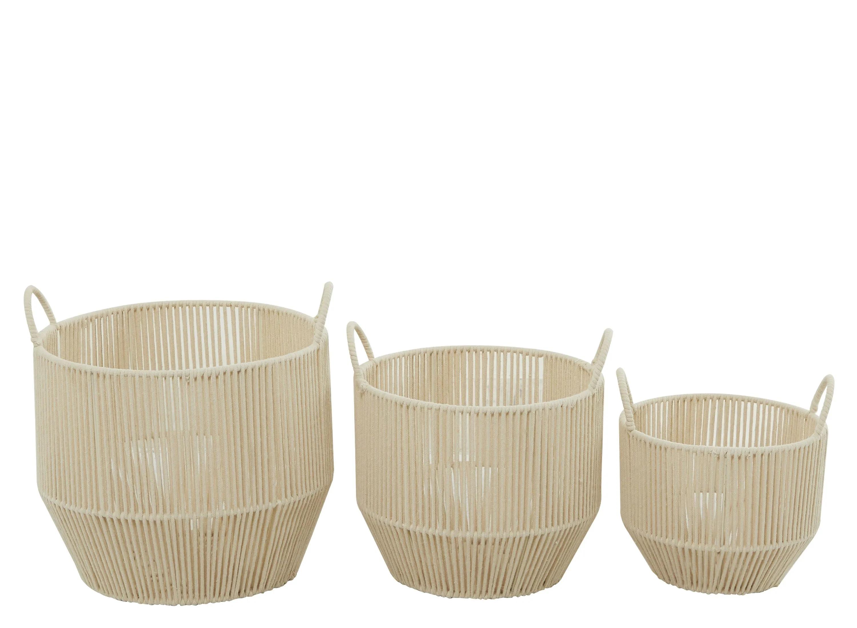 Ivy Collection Set of 3 Natural Baskets