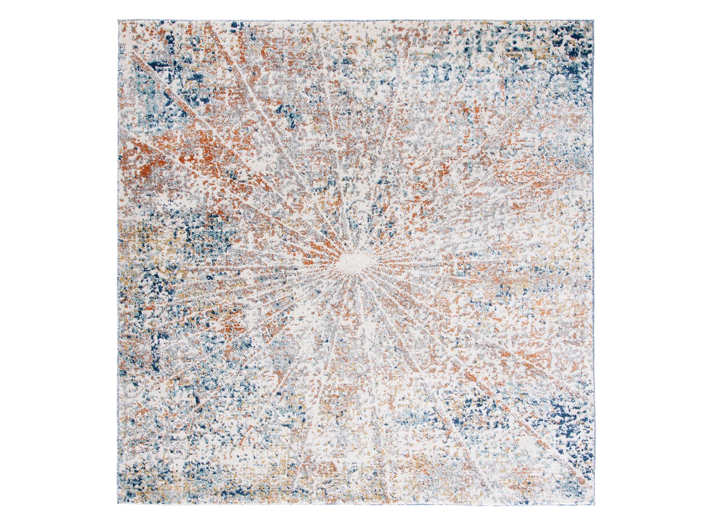 Brookvale Ivory & Navy Area Rug Square