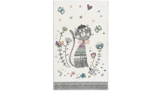 Carousel Cat Kids Area Rug