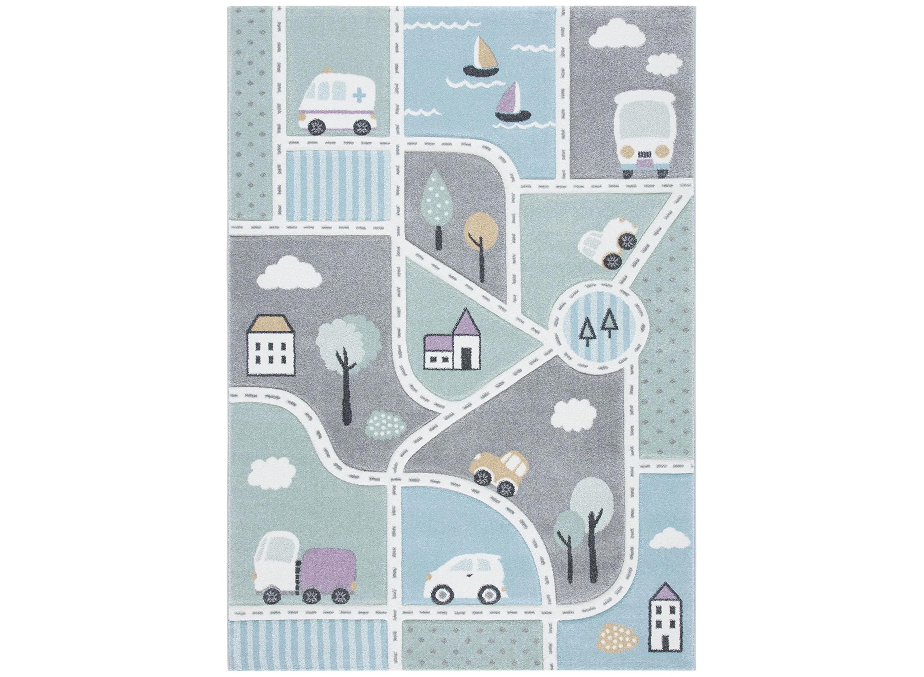 175193260 Carousel Cars Kids Area Rug sku 175193260