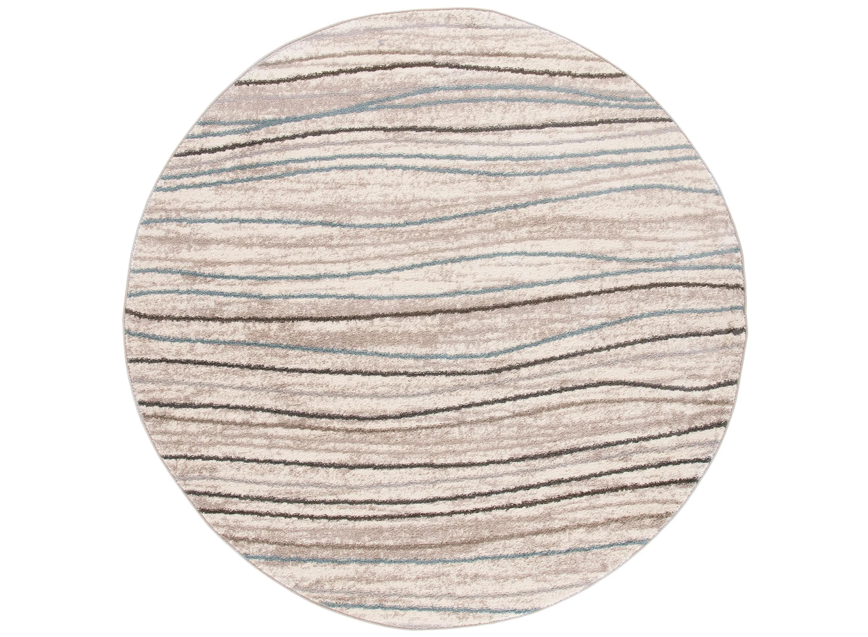 North Sea Cream Area Rug Round