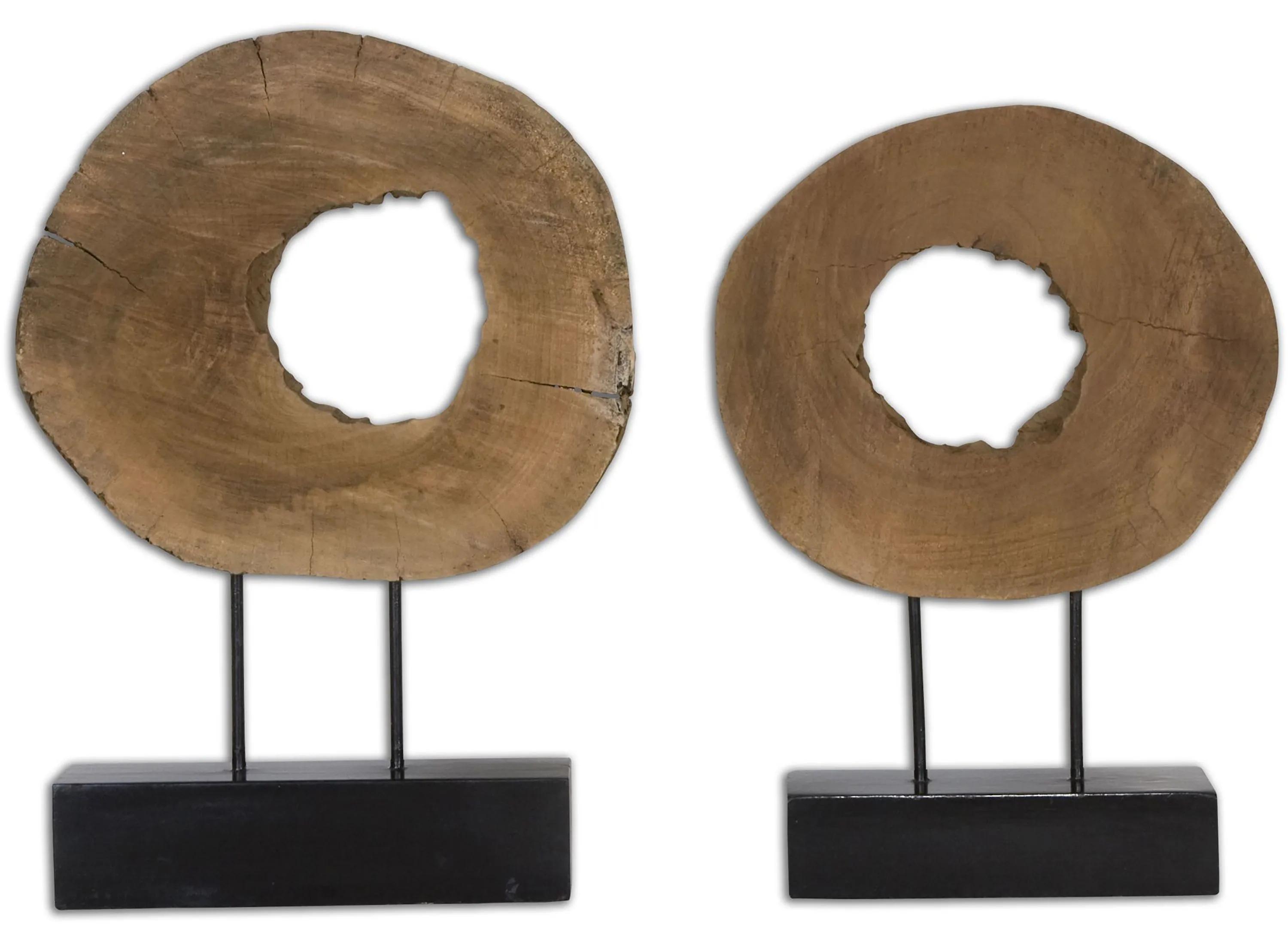 Ashlea Wooden Sculptures: Set of 2