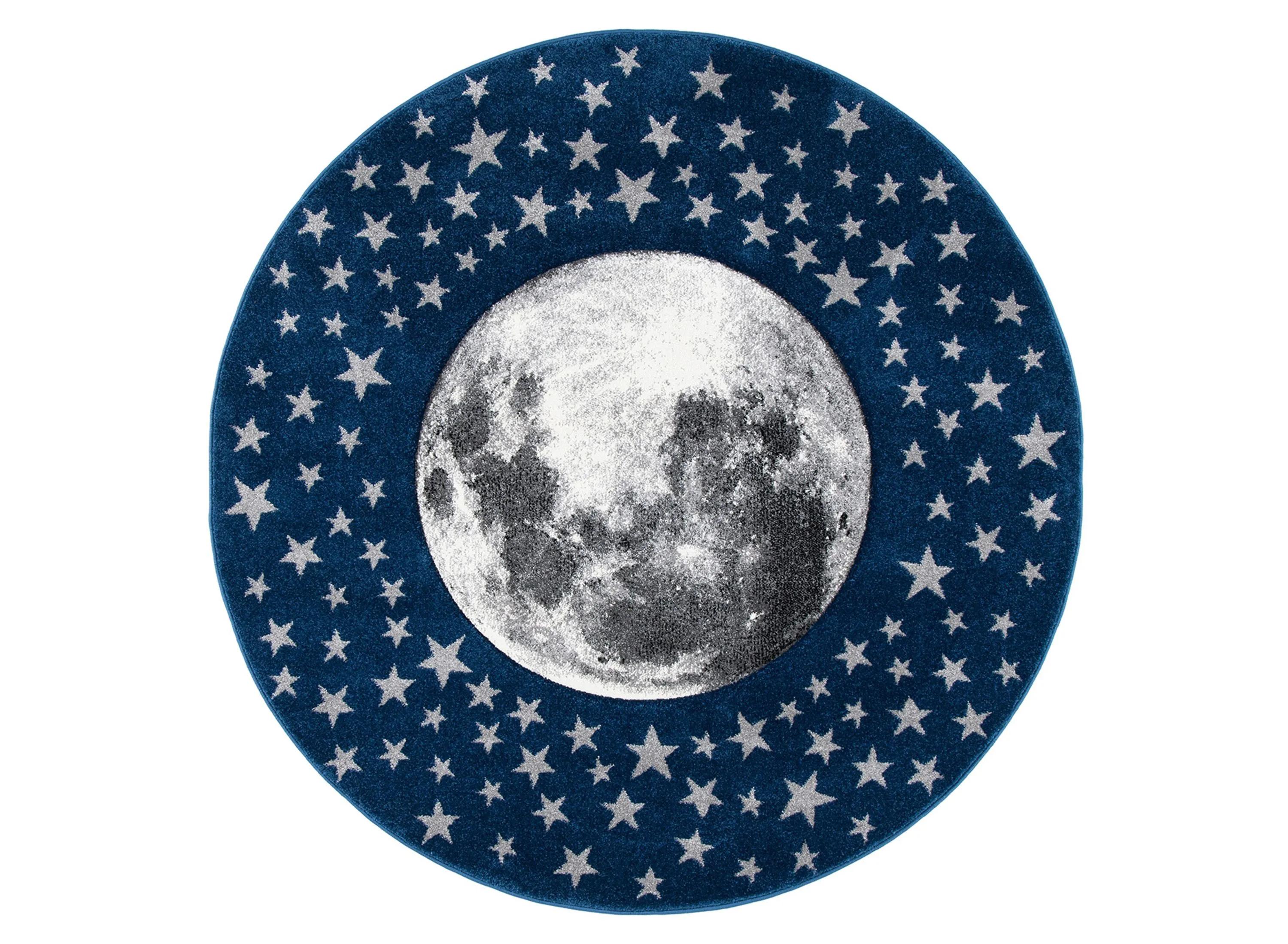Carousel Earth Kids Area Rug Round