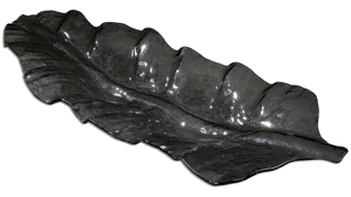 Smoked Leaf Glass Tray