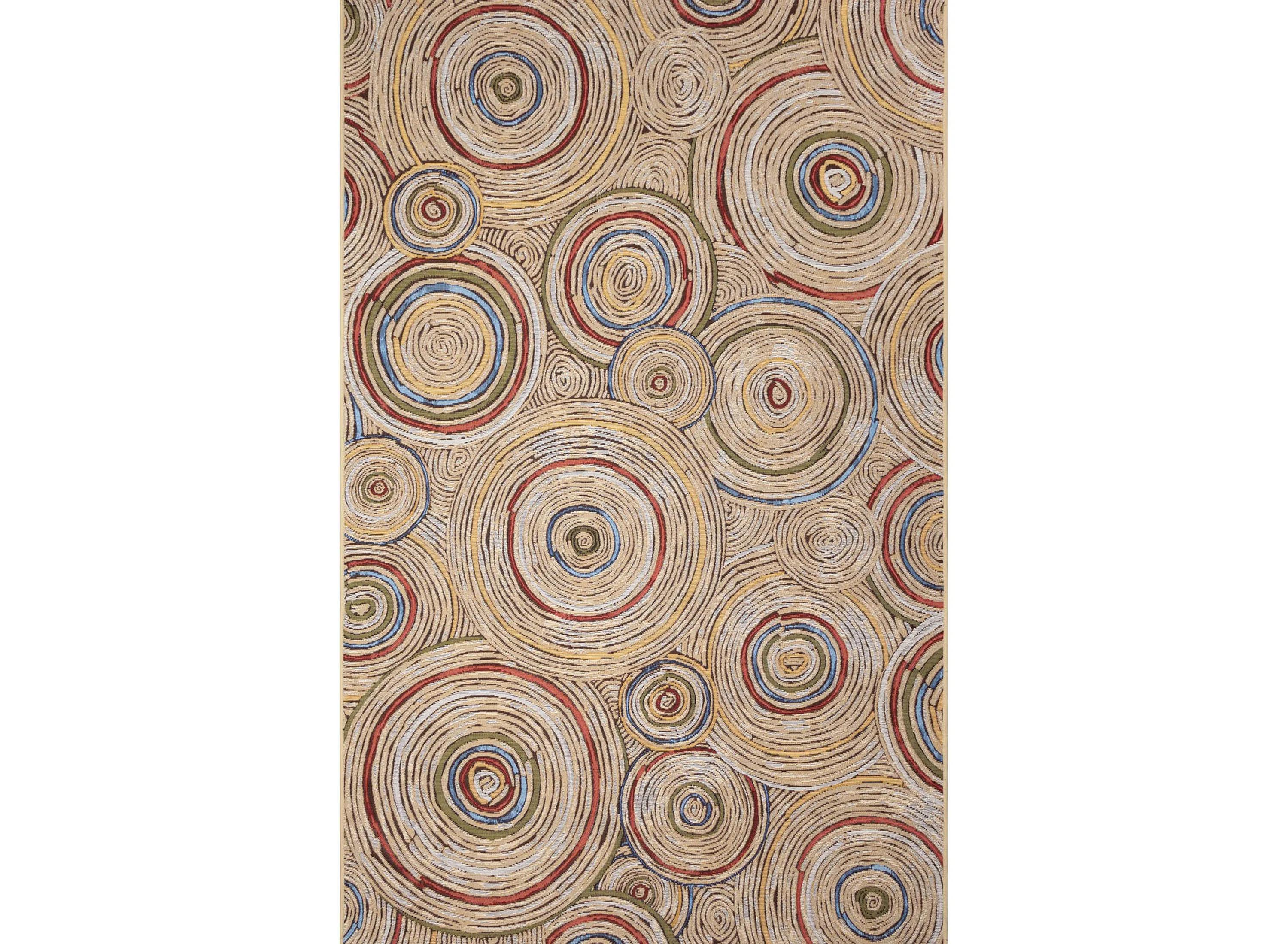 Marina Basket Circles Indoor/Outdoor Area Rug