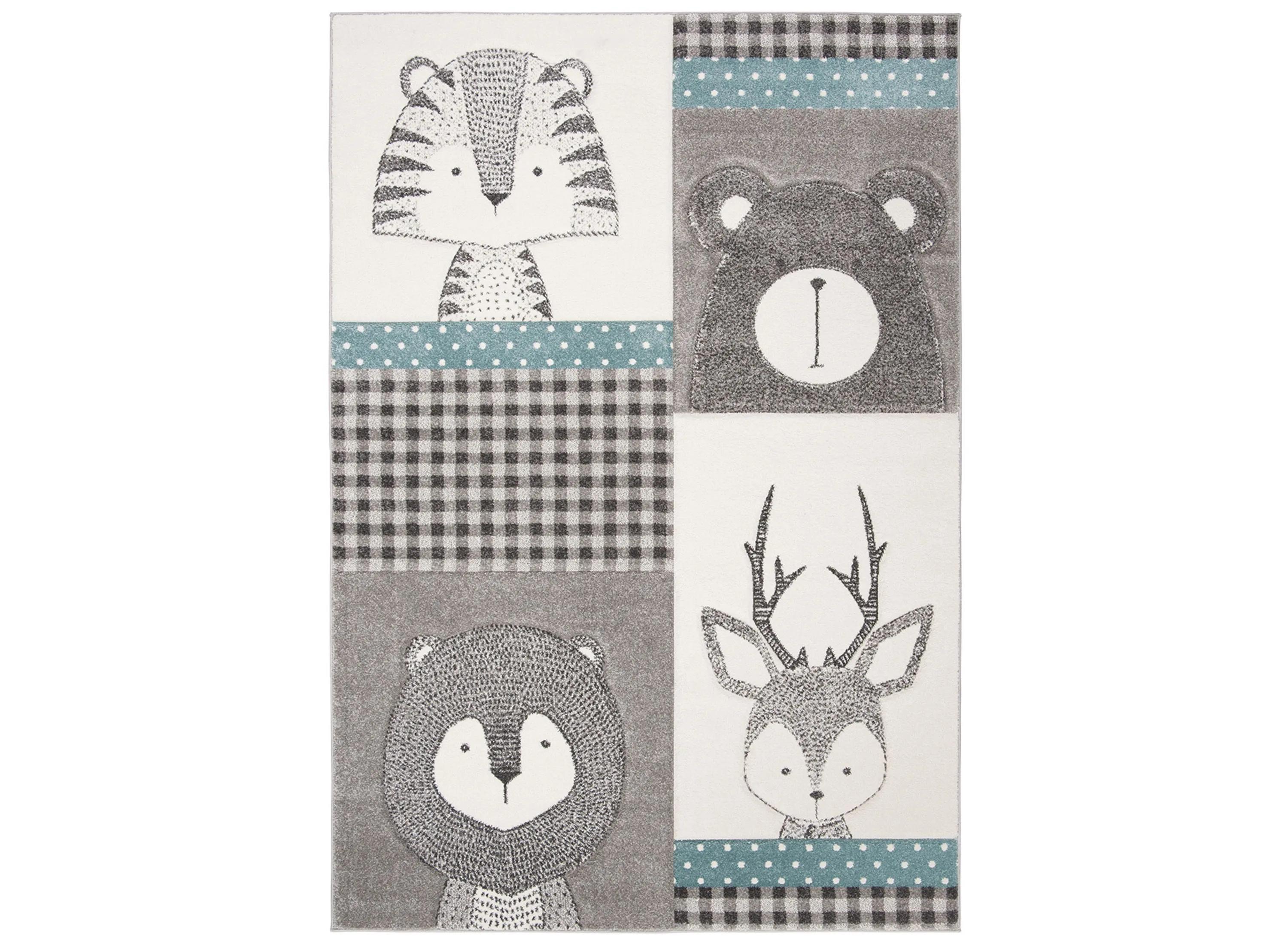 Carousel Animals Kids Area Rug