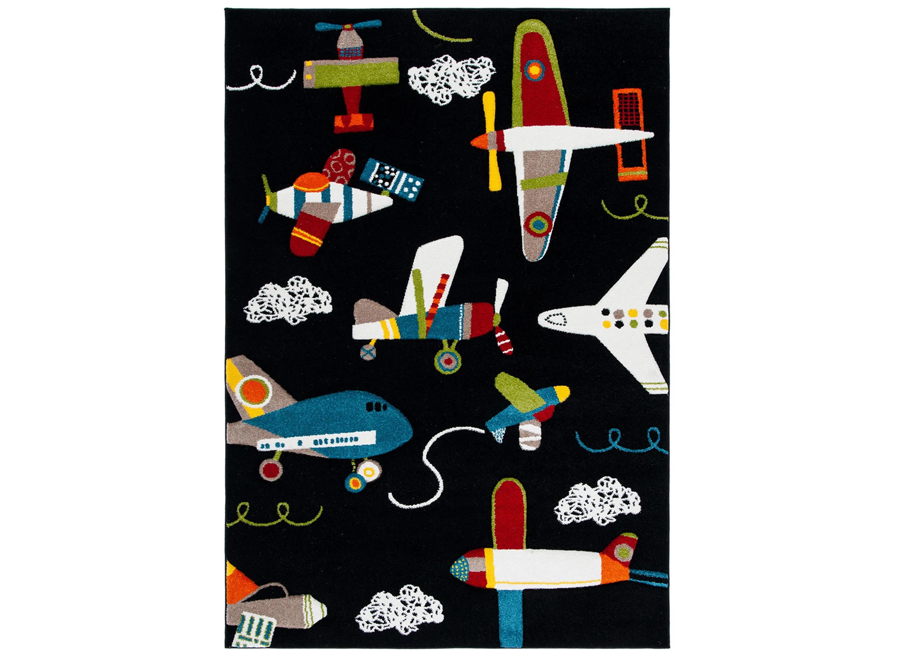 176216720 Carousel Planes Kids Area Rug sku 176216720