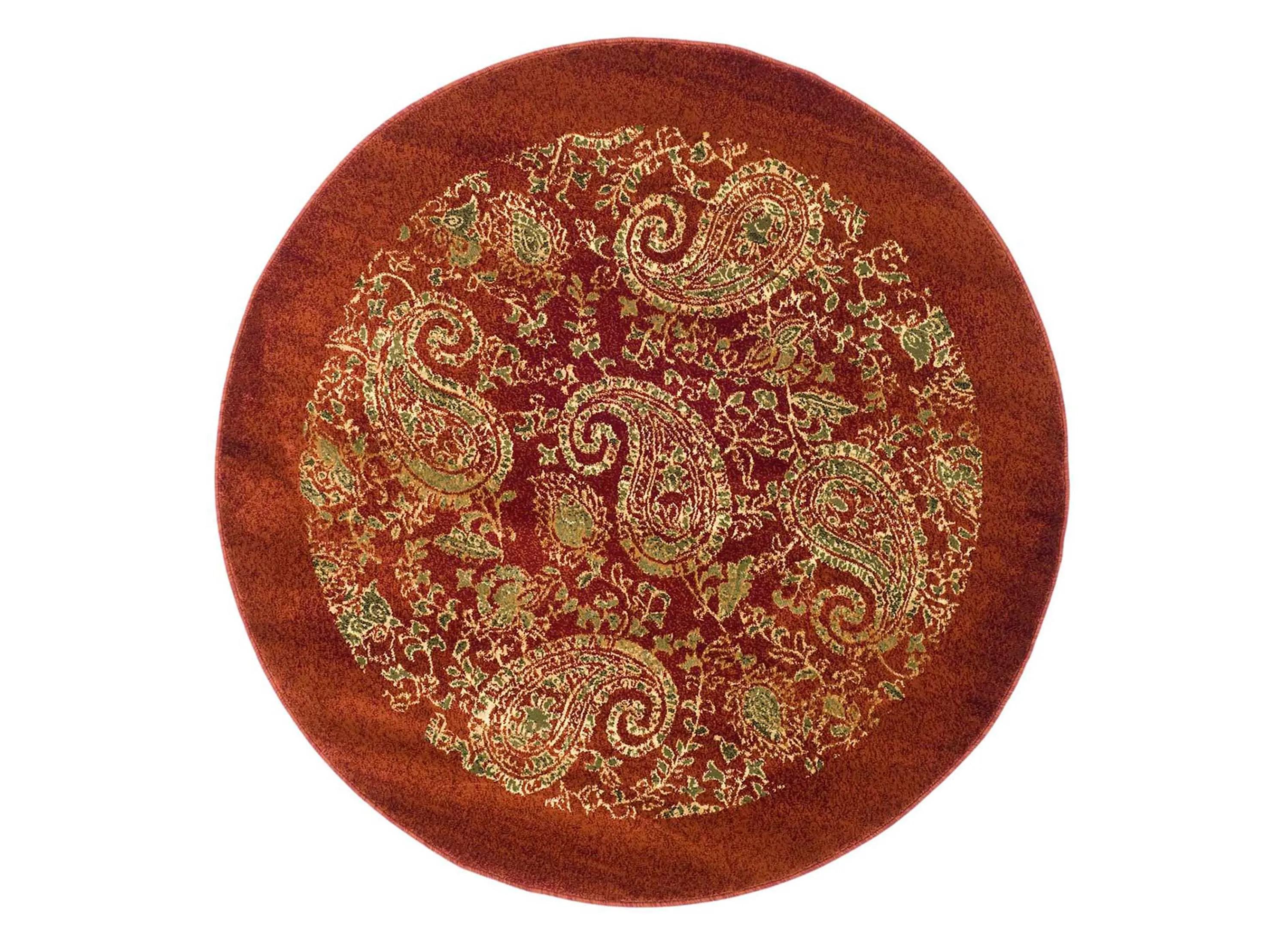 Lyndhurst 5'3" x 5'3" Paisley Life Power Loomed Round Rug