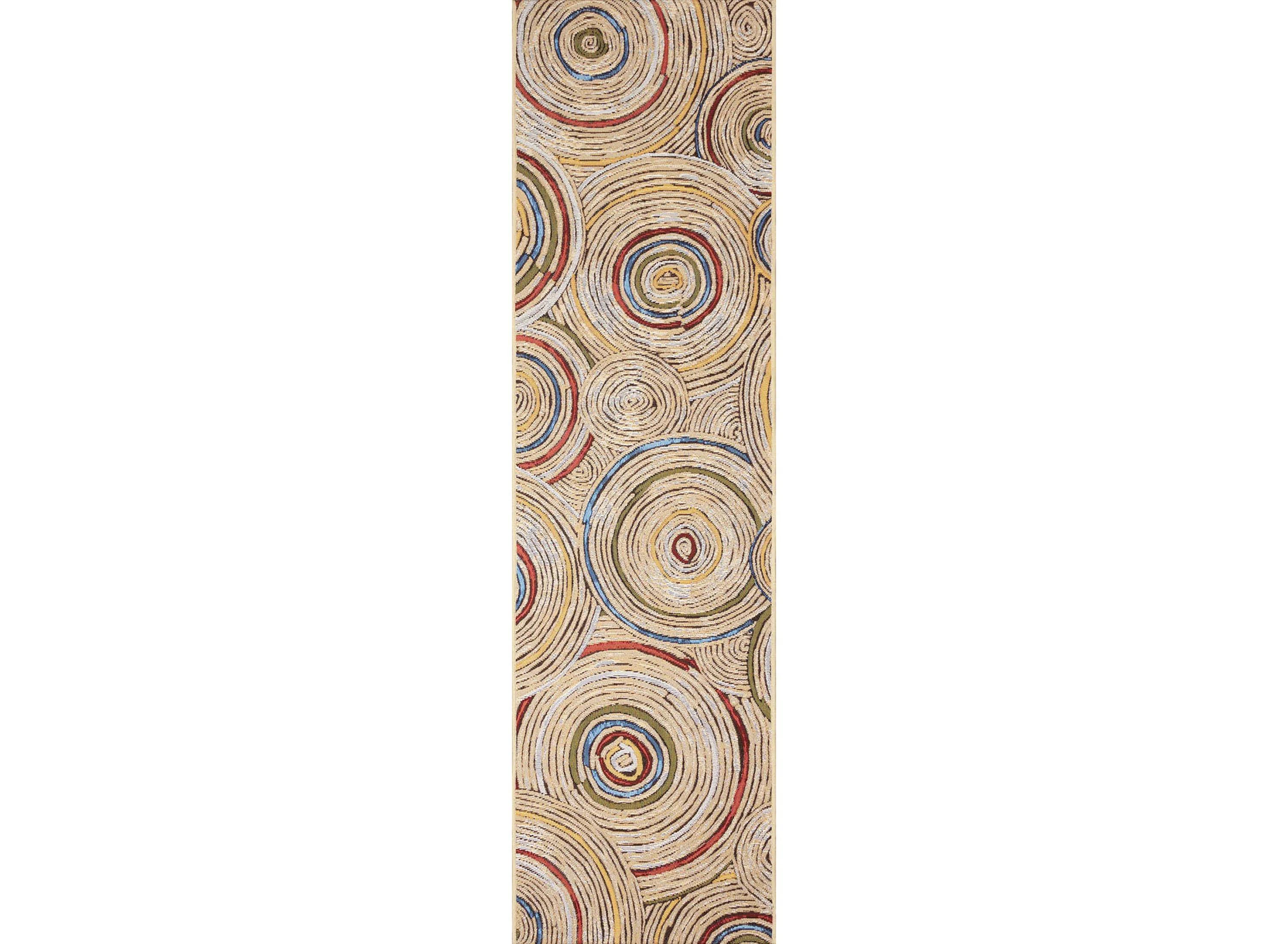 Marina Basket Circles Indoor/Outdoor Area Rug