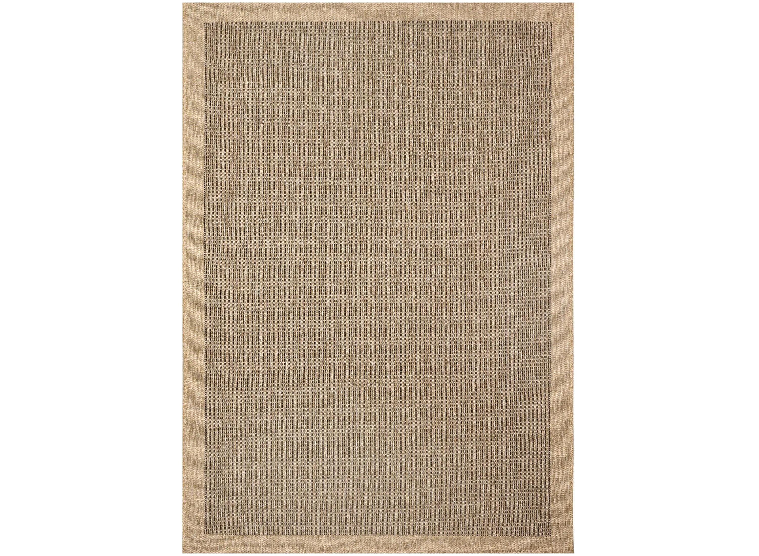 Liora Manne' Sahara Texture Border 7'10" x 9'10" Outdoor Area Rug - Beige