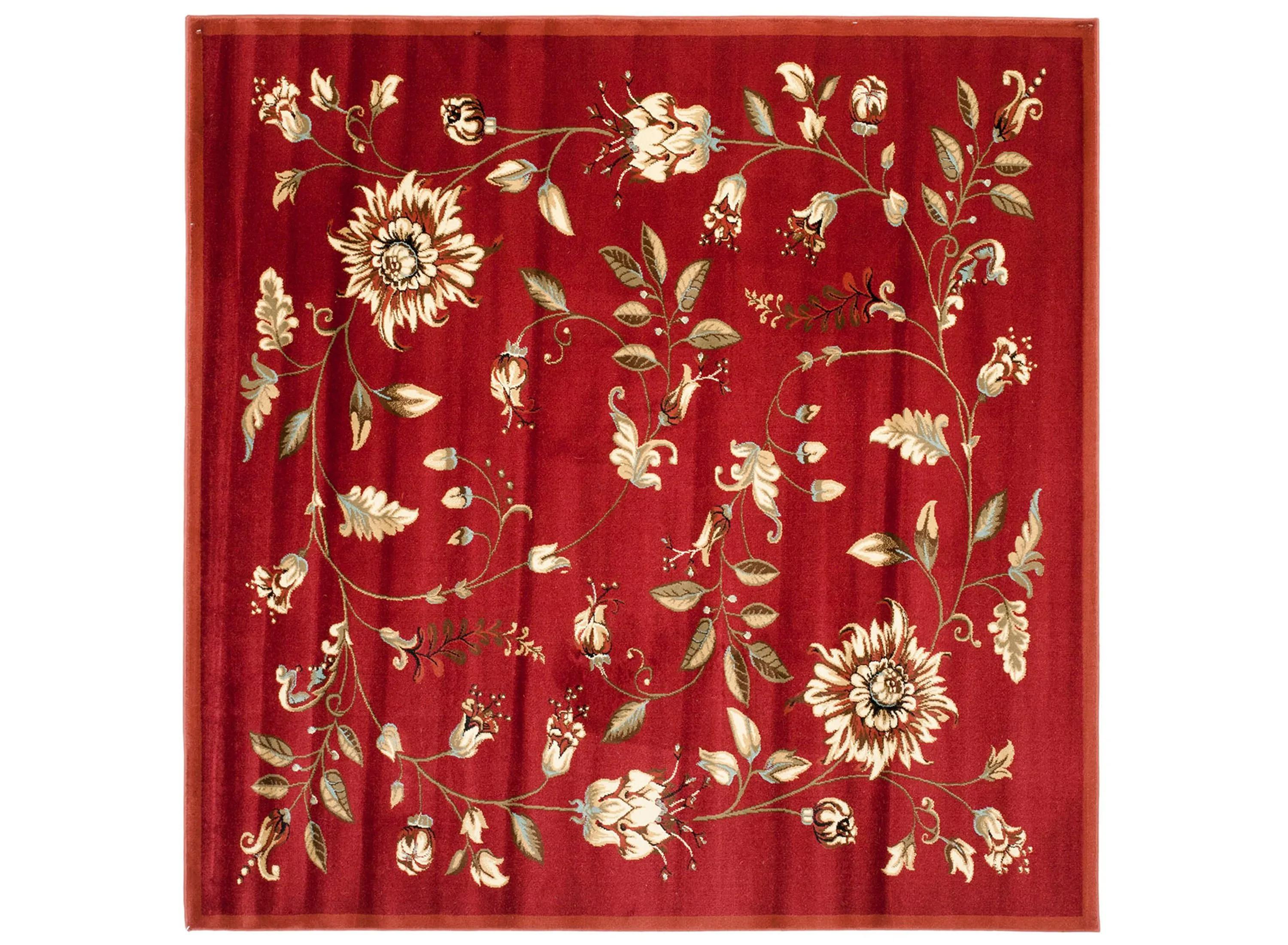 Lyndhurst Floral Swirl Power Loomed 6'7" x 6'7" Square Rug