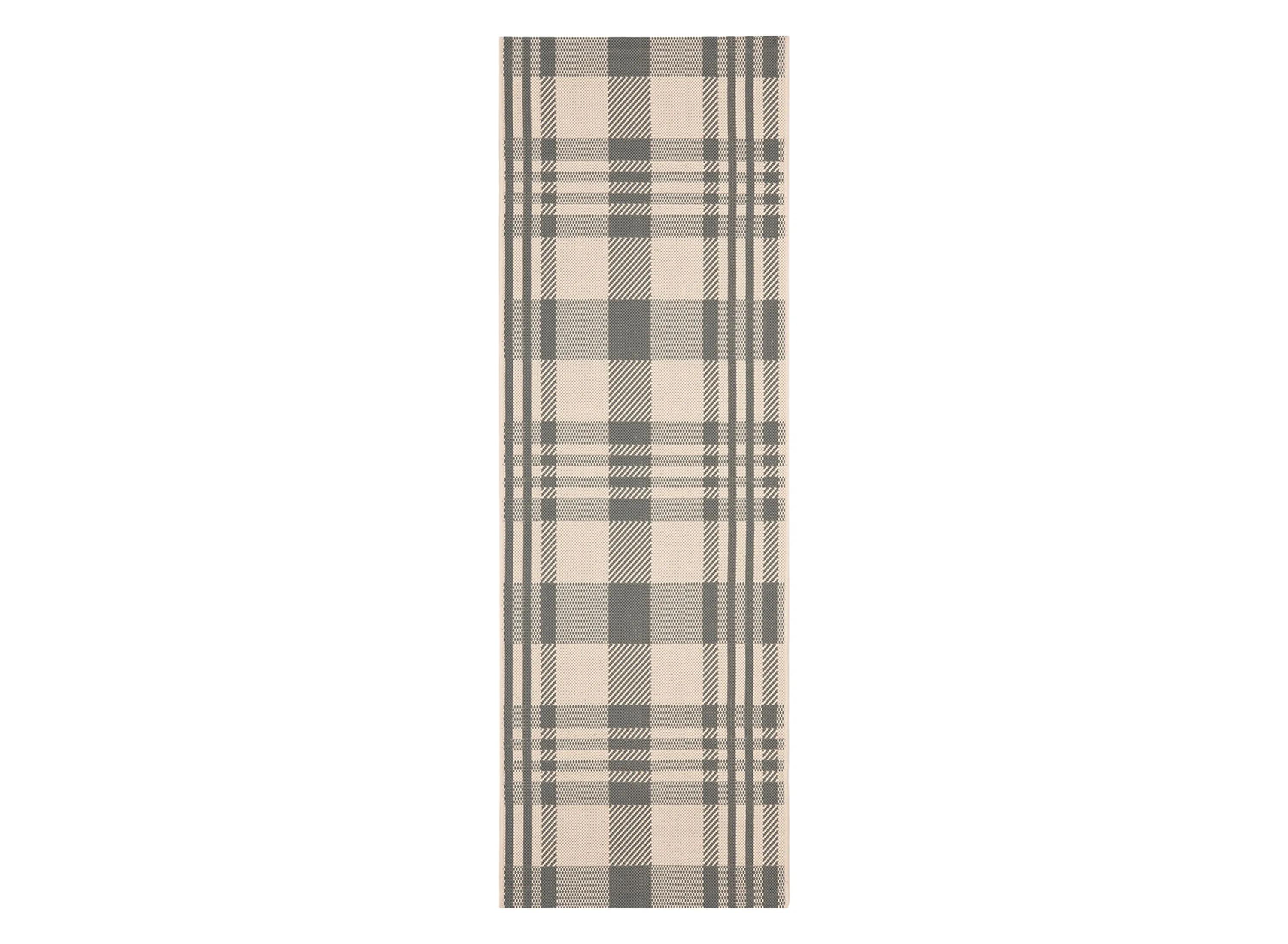 Courtyard Plaid Indoor/Outdoor Runner Rug