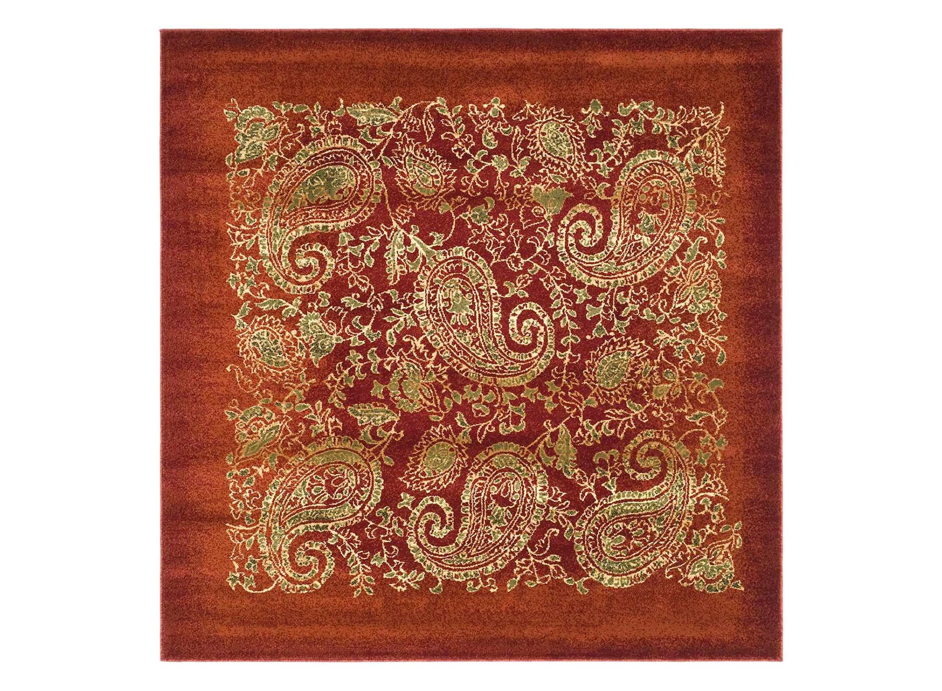 Lyndhurst 6' x 6' Paisley Life Power Loomed Square Rug