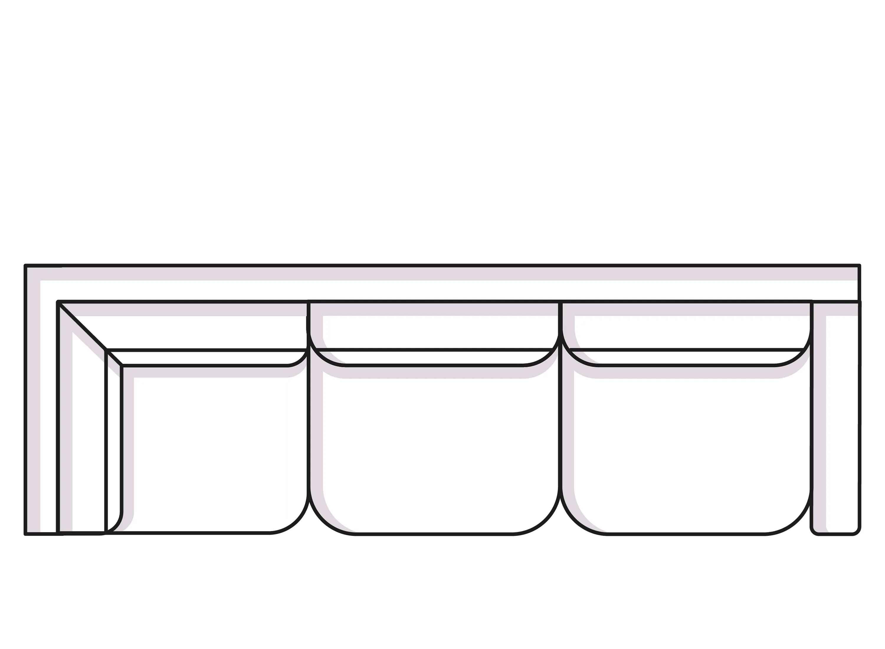 Mondo Right Arm Facing Sofa w/Return