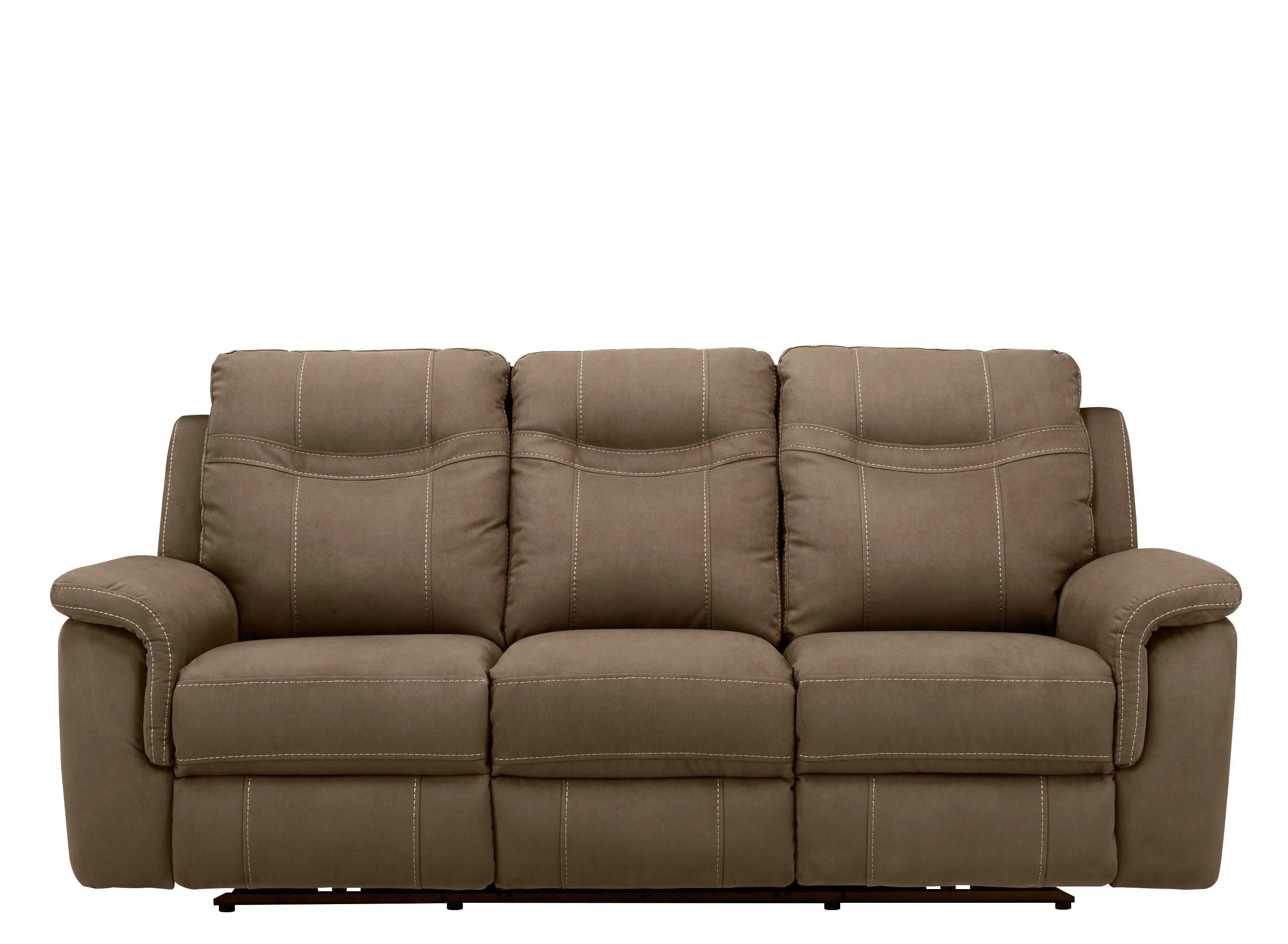 Stanfield Microfiber Power-Reclining Sofa w/ Power Headrest