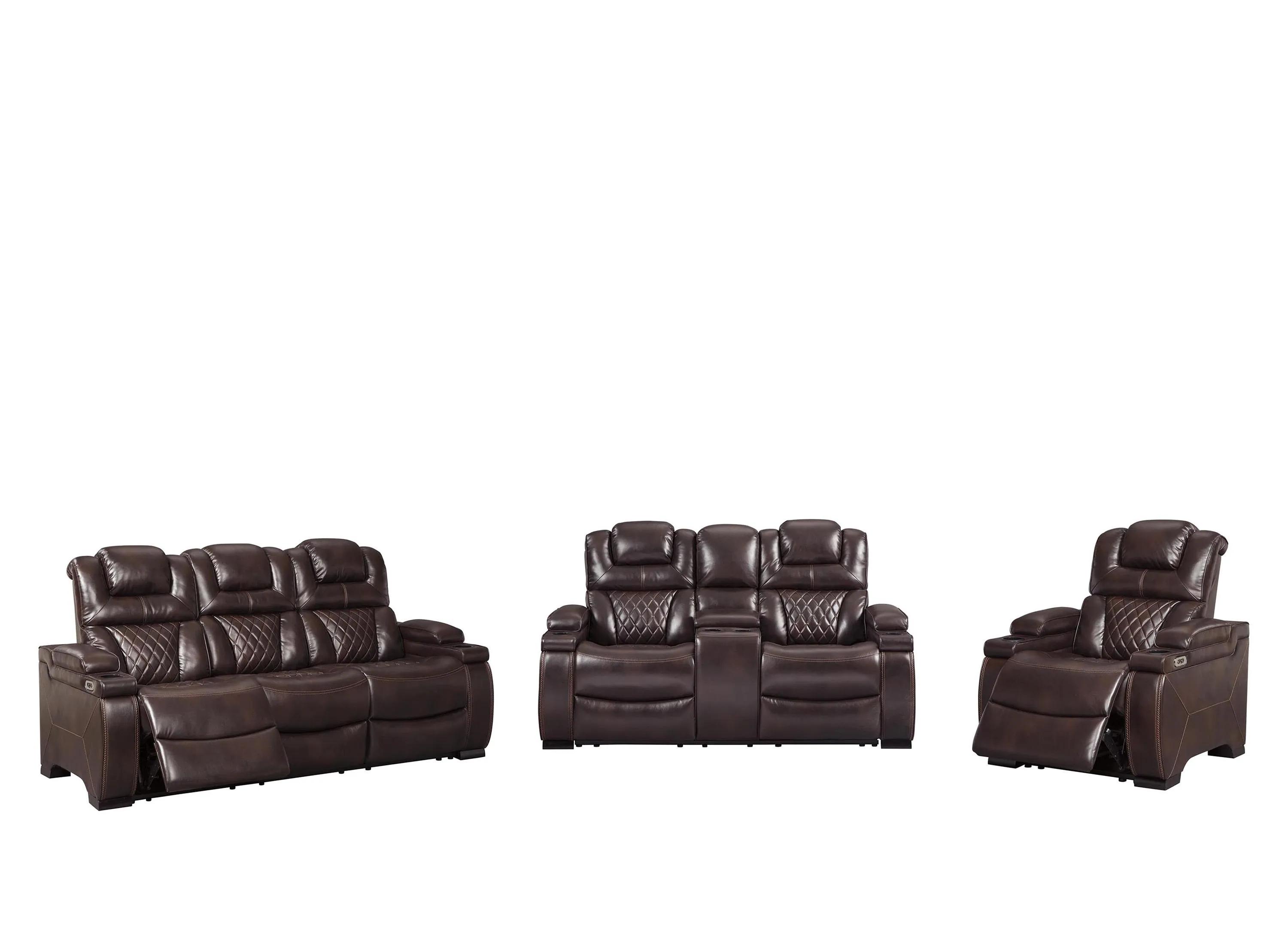 Warnerton Power Reclining Sofa and Loveseat with Power Recliner