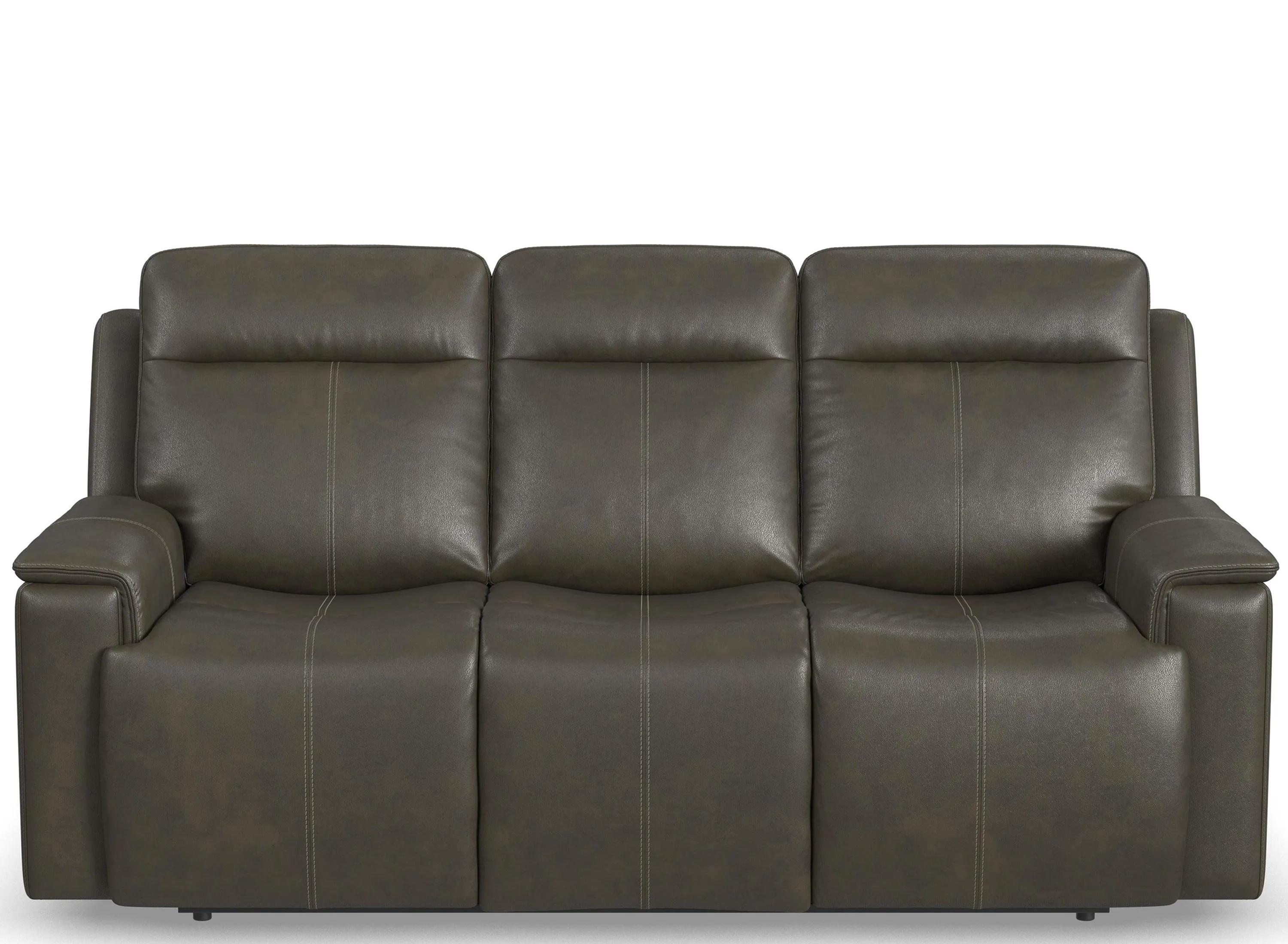 Odell Leather Power Reclining Sofa with Power Headrest and Lumbar