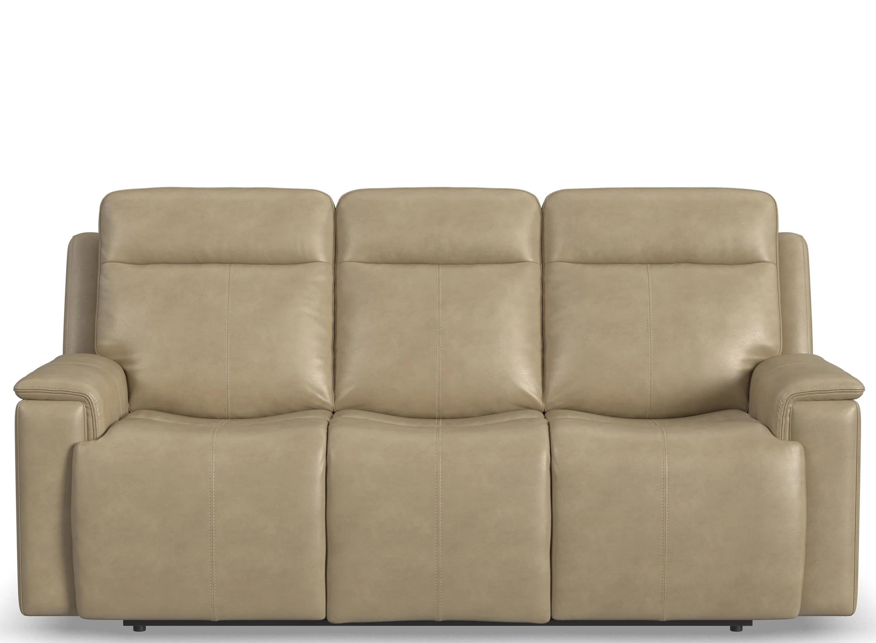 Odell Leather Power Reclining Sofa with Power Headrest and Lumbar