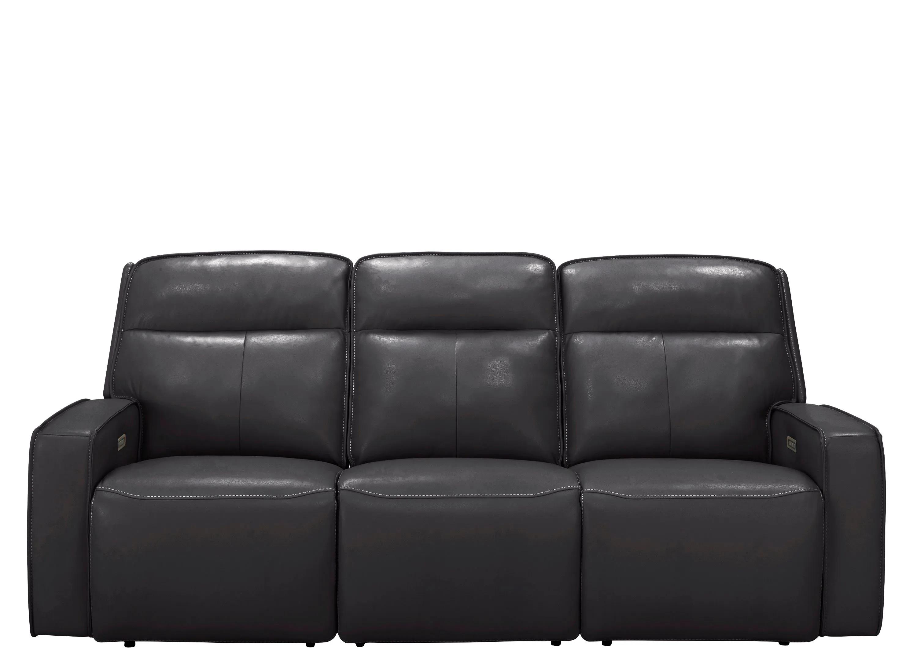 Beckett Power Sofa w/ Power Headrest and Lumbar Support