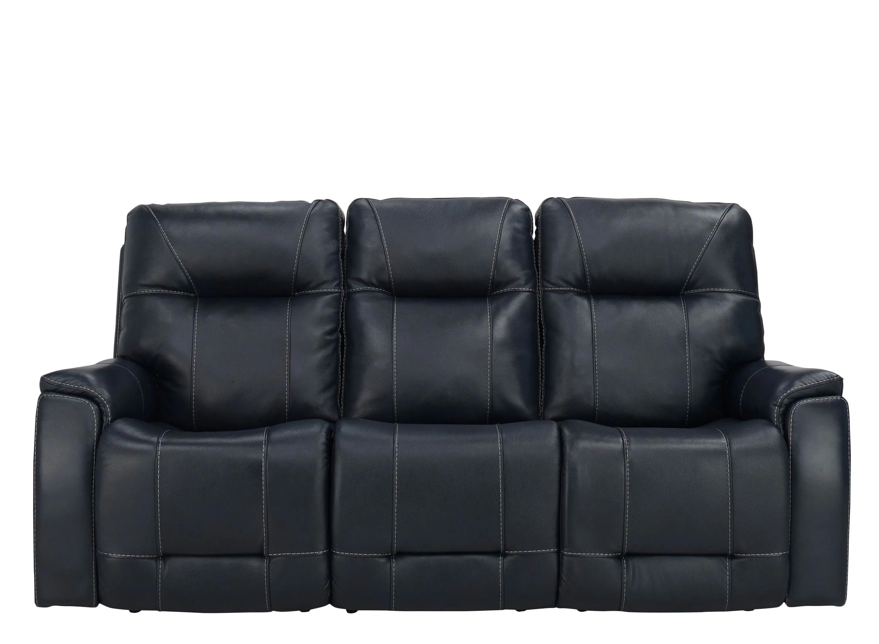 202047608 Barnett Leather Layflat Power Sofa w/ Power Headre sku 202047608