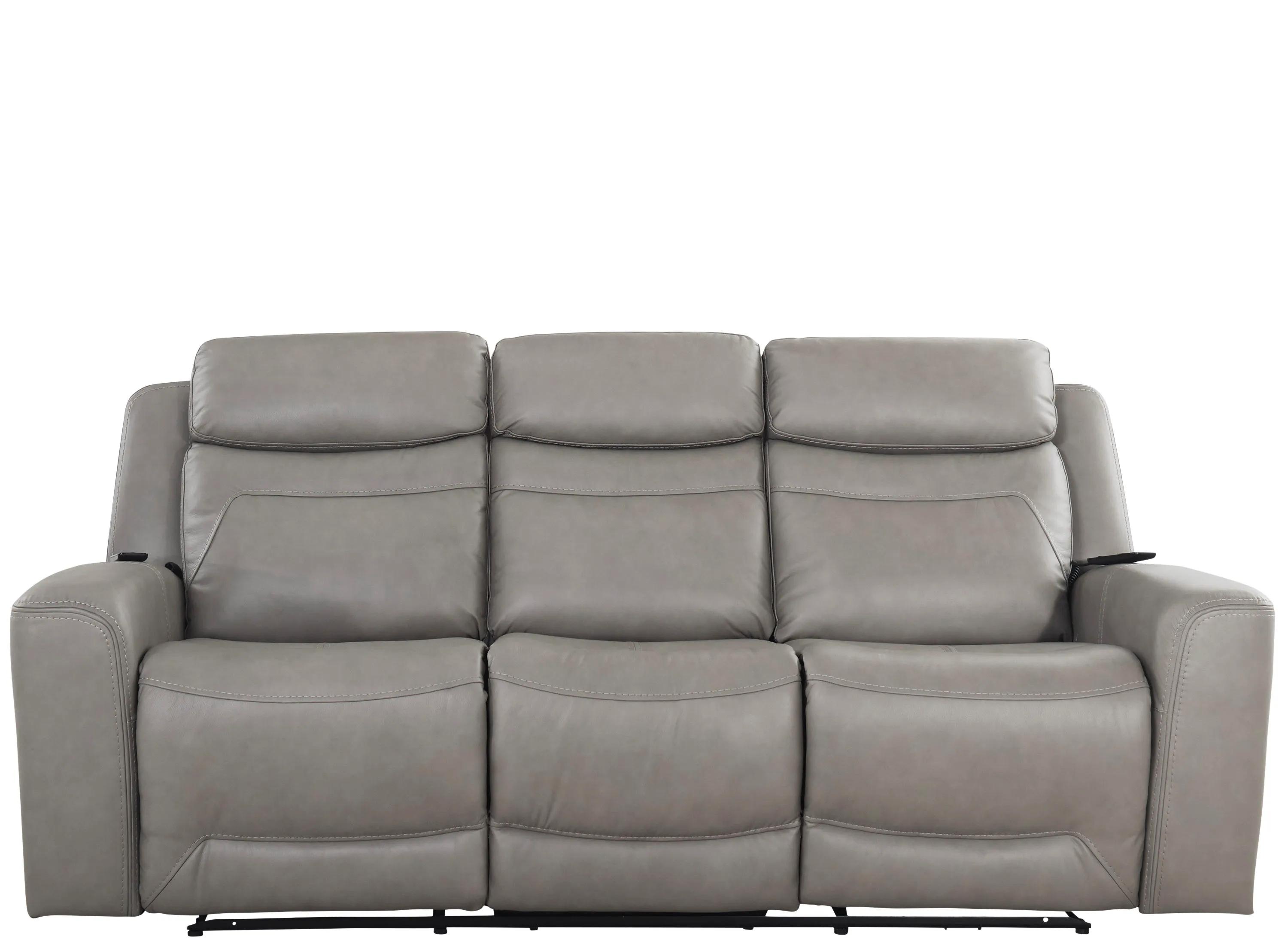 Morgenthal Power Sofa w/Power Headrest, Lumbar, Heat and Massage