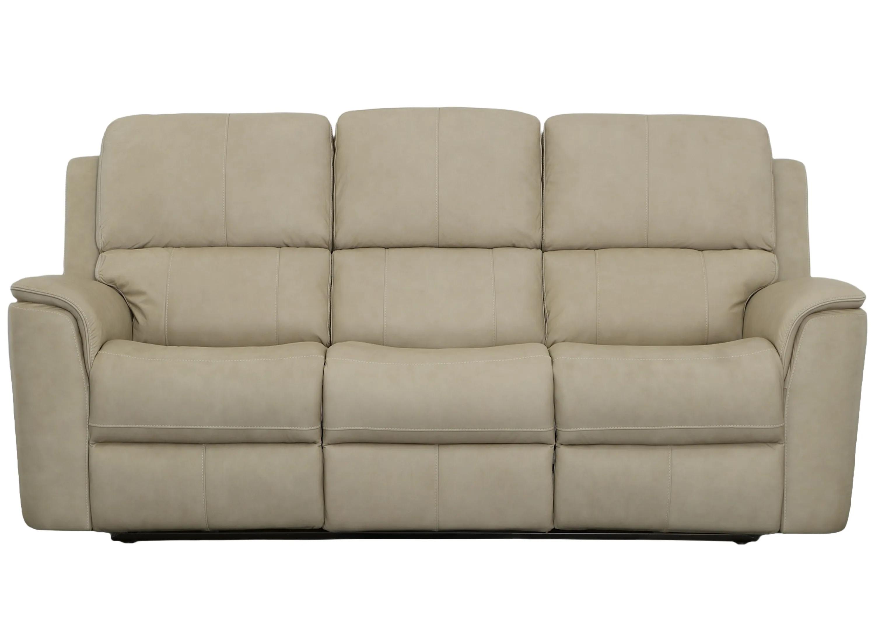 Henrick Triple Power Leather Sofa w/ Drop Down Table