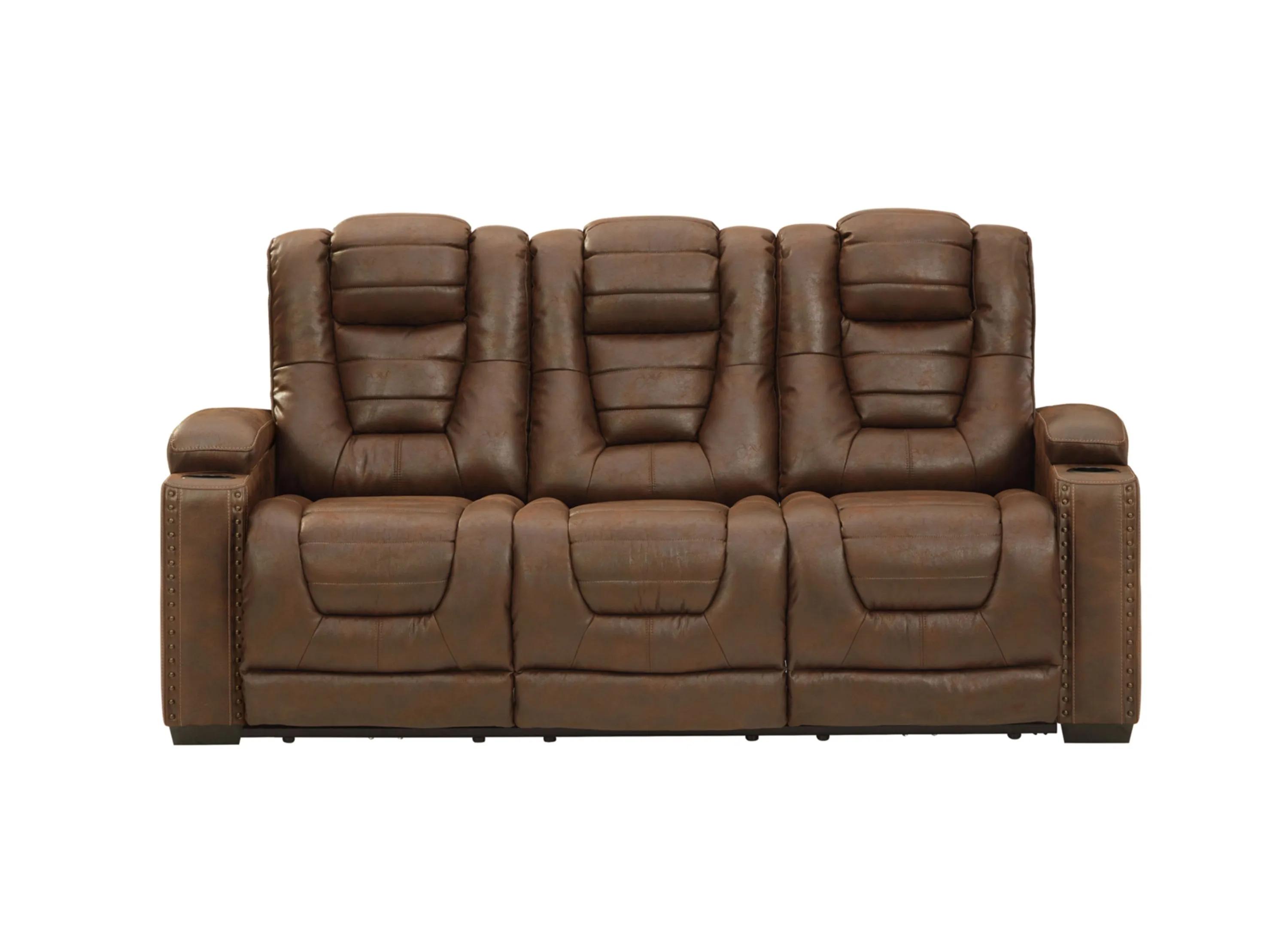 Owners Box Power Recliner Sofa with Adjustable Headrest